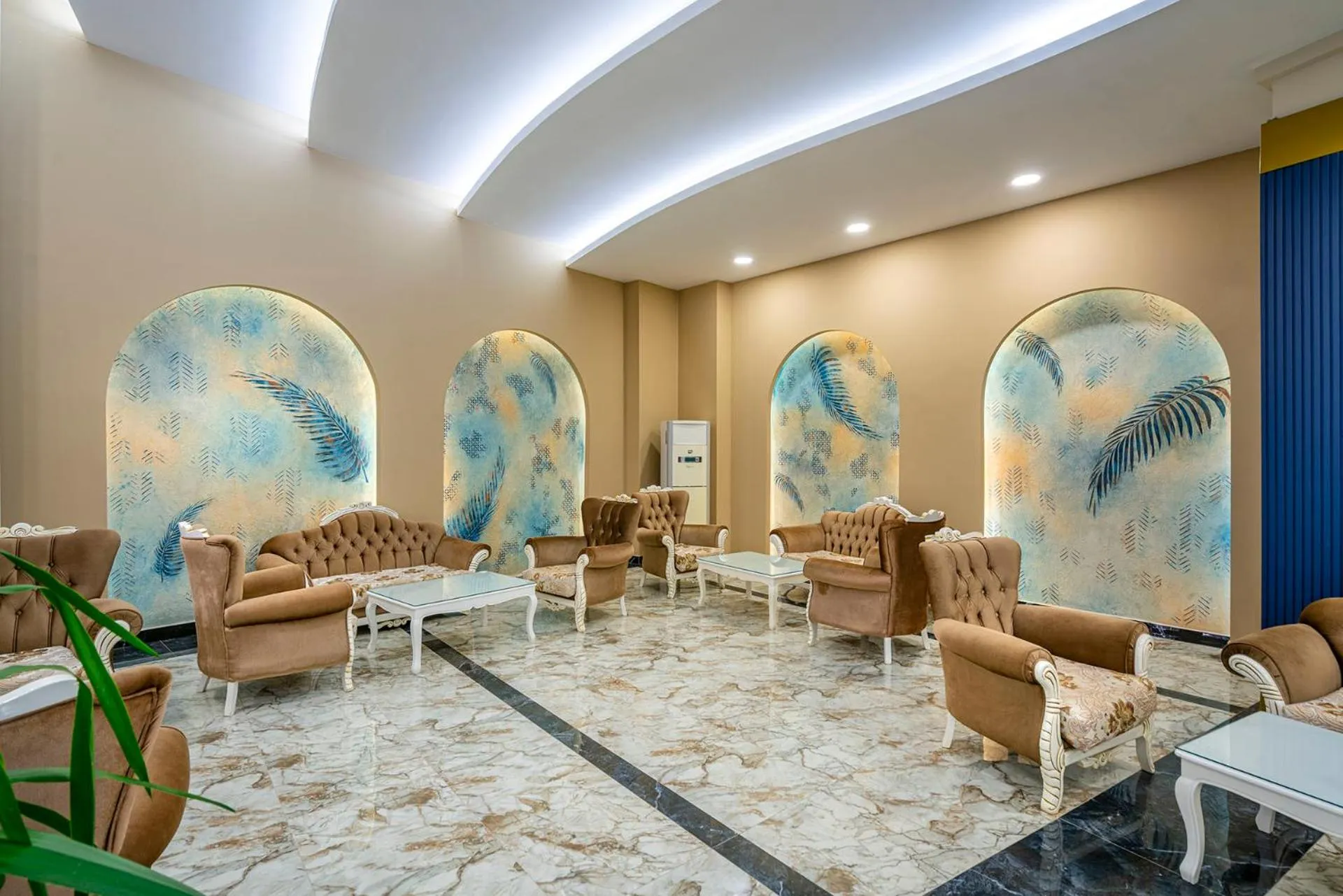 Seating area in Blue Star Hotel