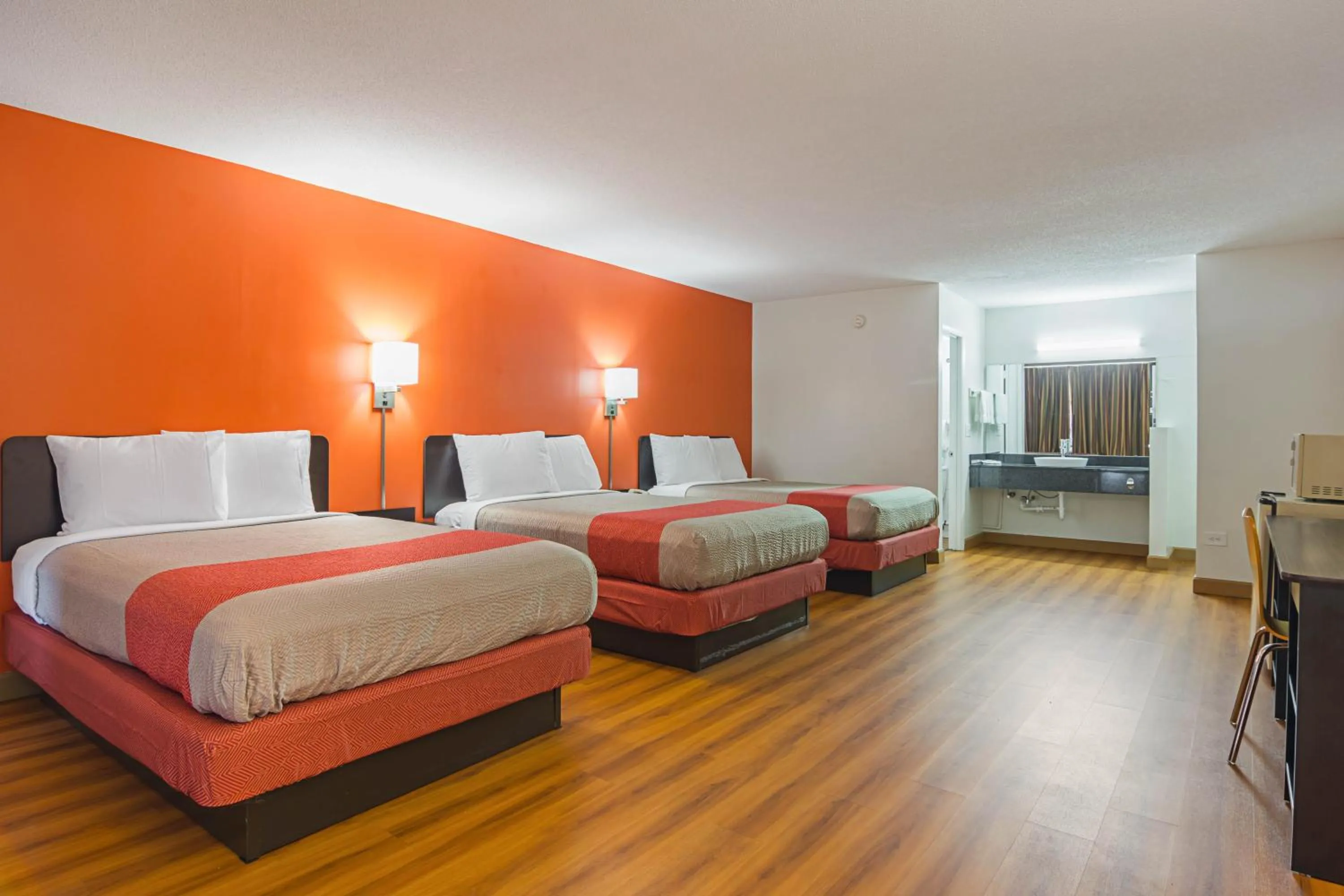 Bed in Motel 6-Cleveland, TN