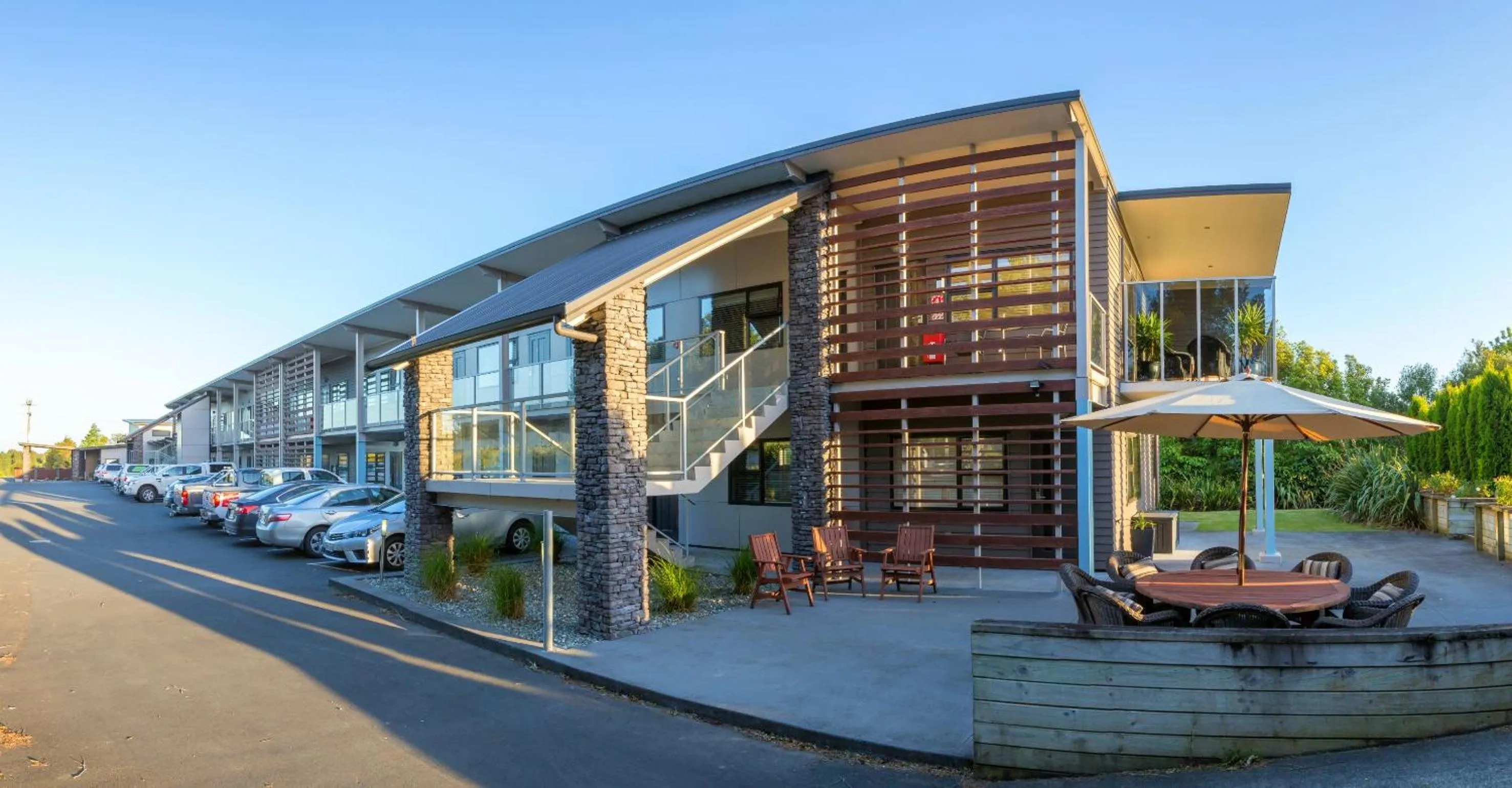Patio in Amity Motel