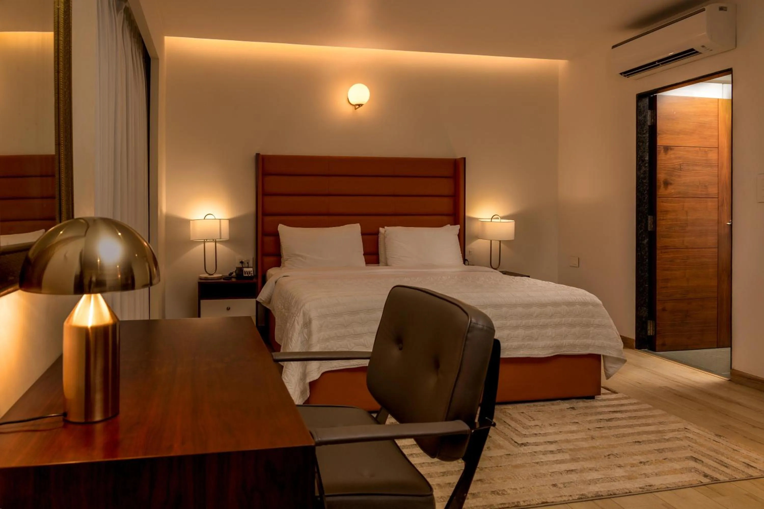 Bedroom, Bed in Ashore by Vista, Beachfrom 6BHK, ultra luxurious with Infinity pool, SPA at Morjim