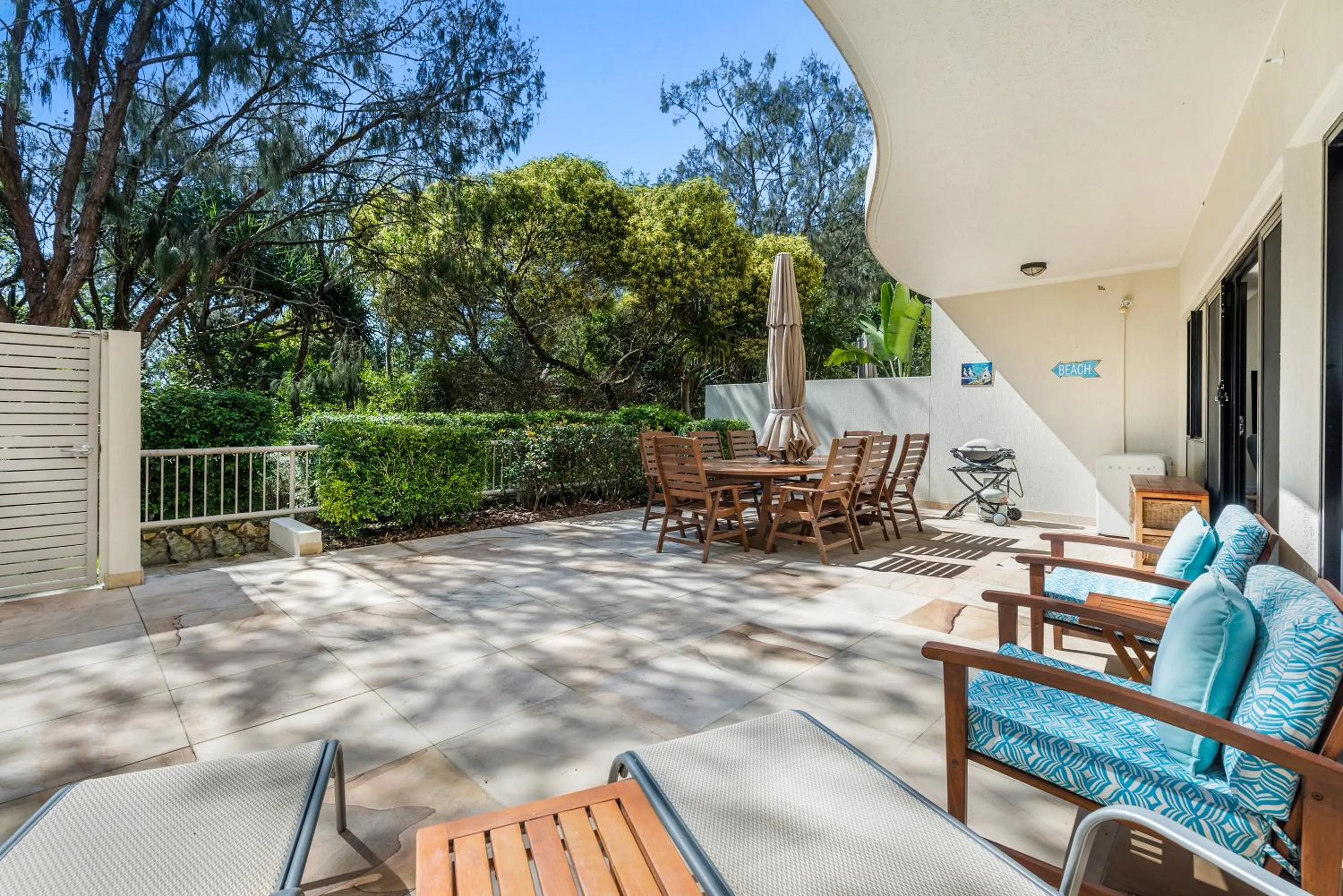Patio in Mirra Chana Beachfront Apartments Mooloolaba