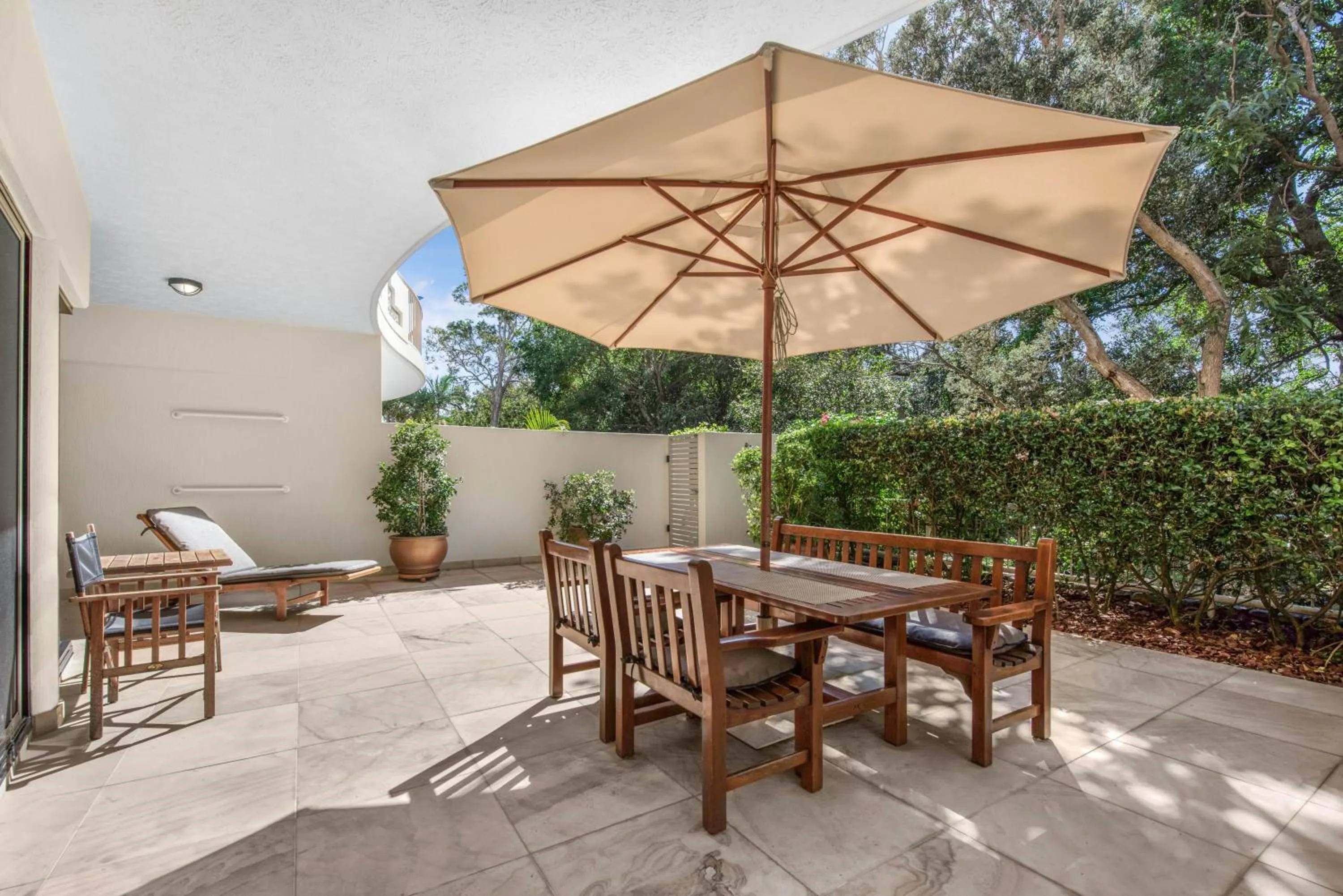 Patio in Mirra Chana Beachfront Apartments Mooloolaba