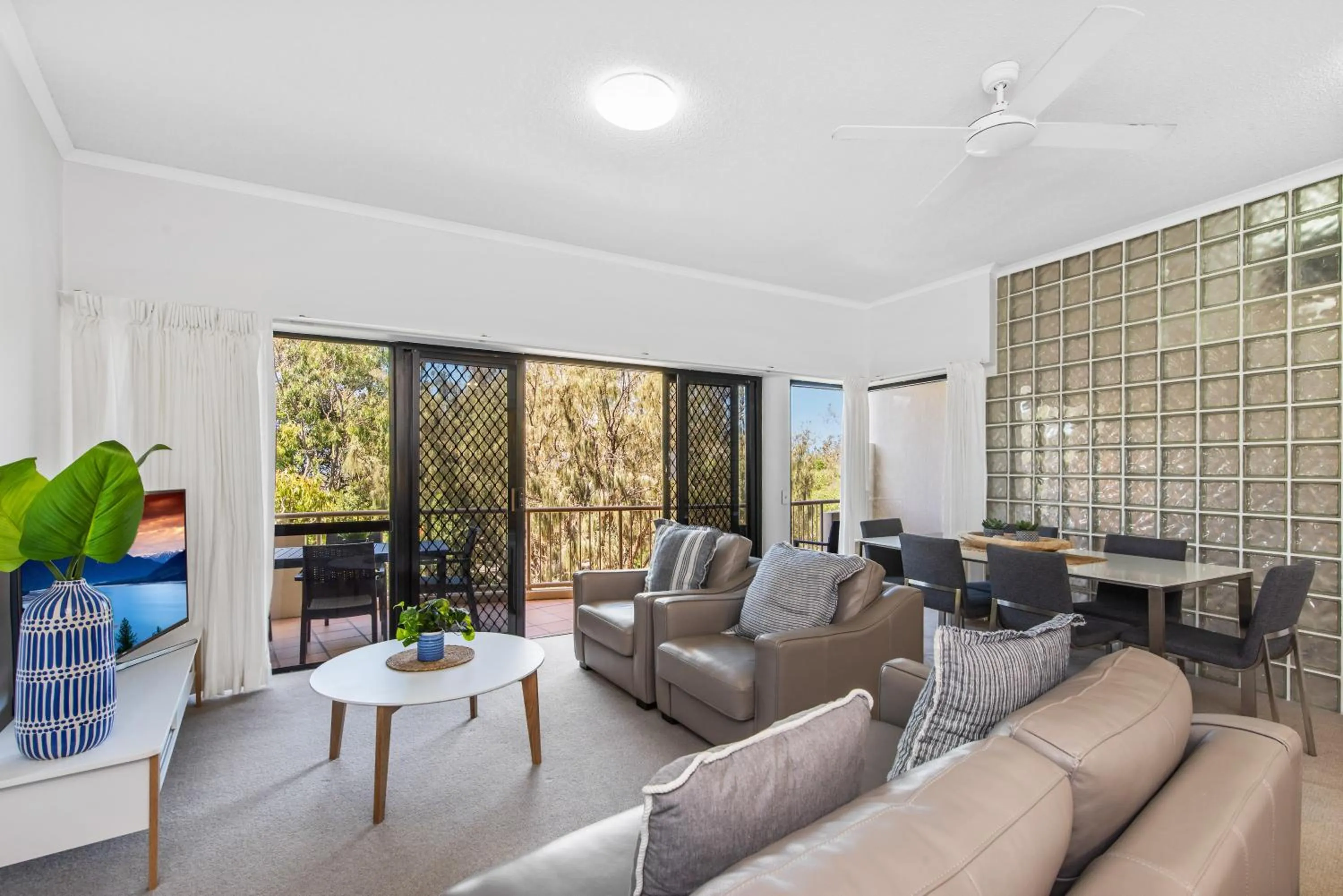 Living room in Mirra Chana Beachfront Apartments Mooloolaba