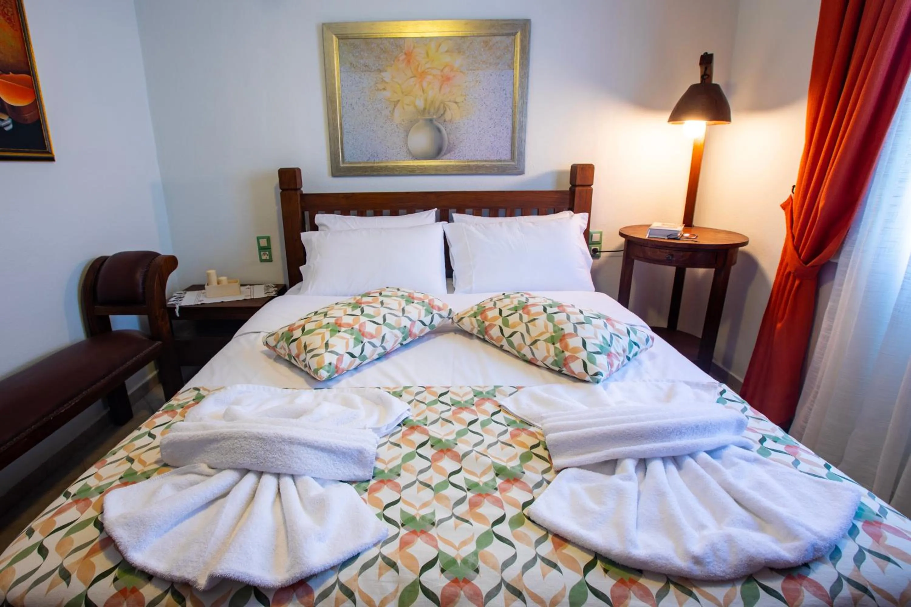 Bed in Kastro Apartments