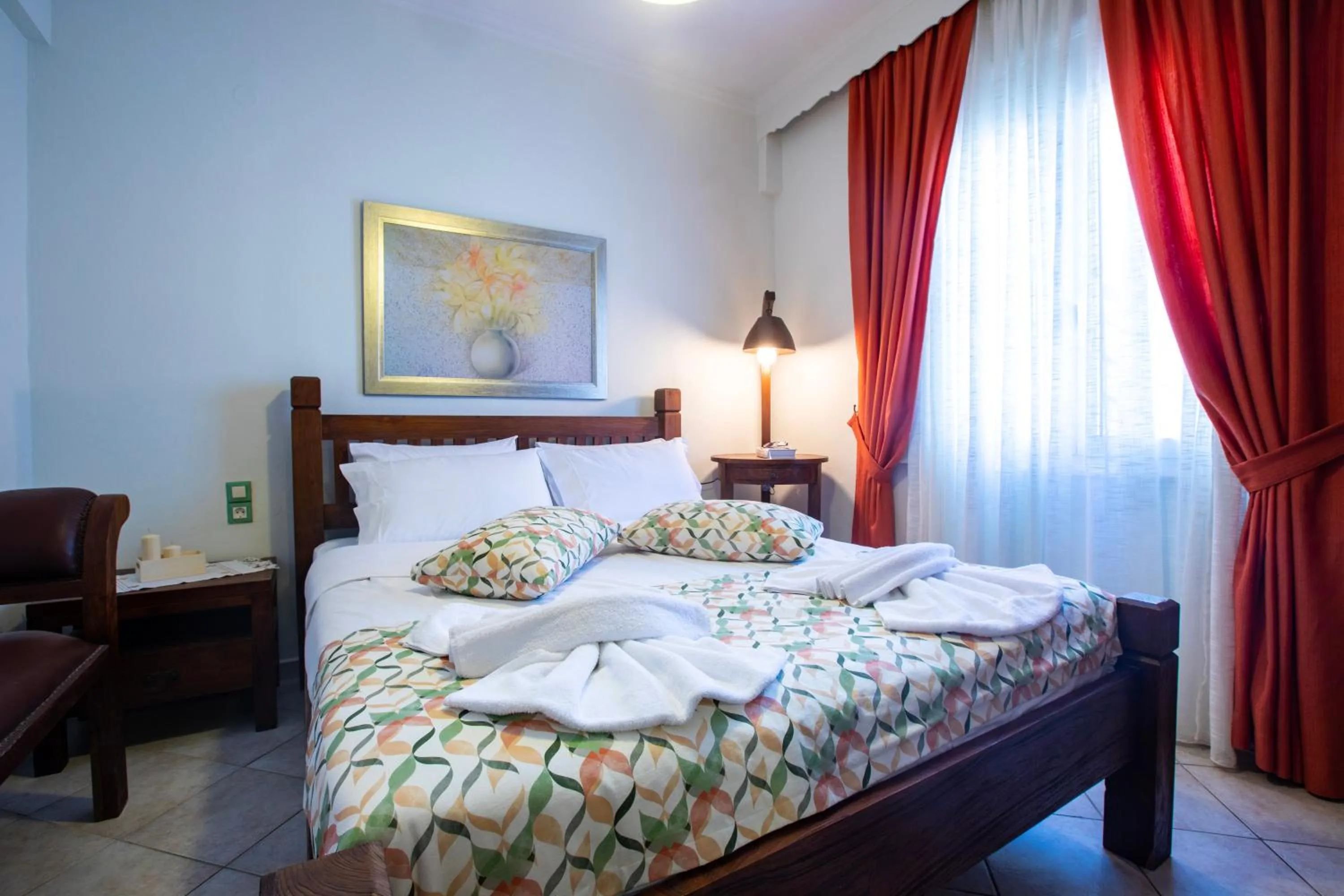 Bed in Kastro Apartments