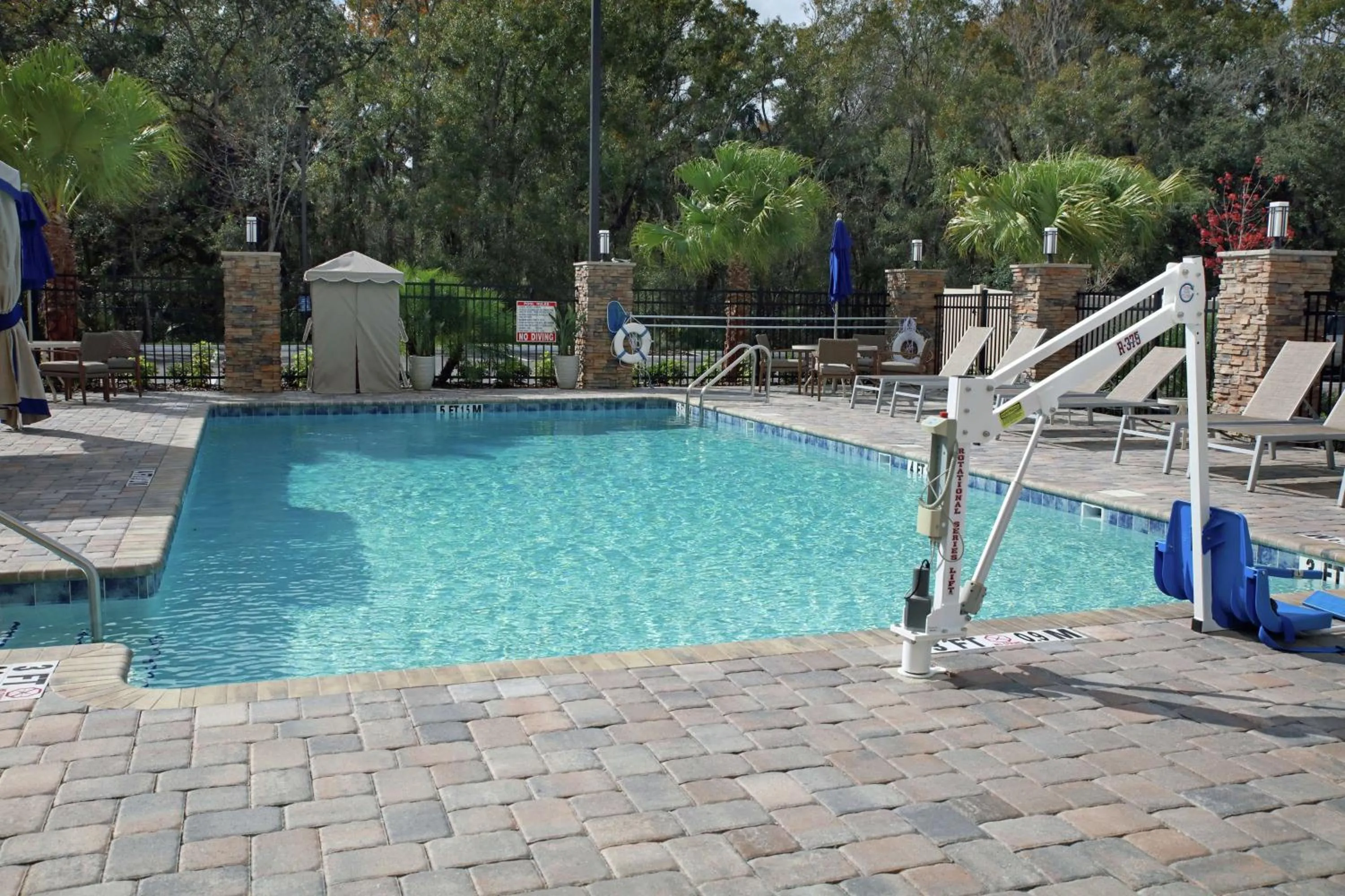 Pool view in Hilton Garden Inn Tampa - Wesley Chapel