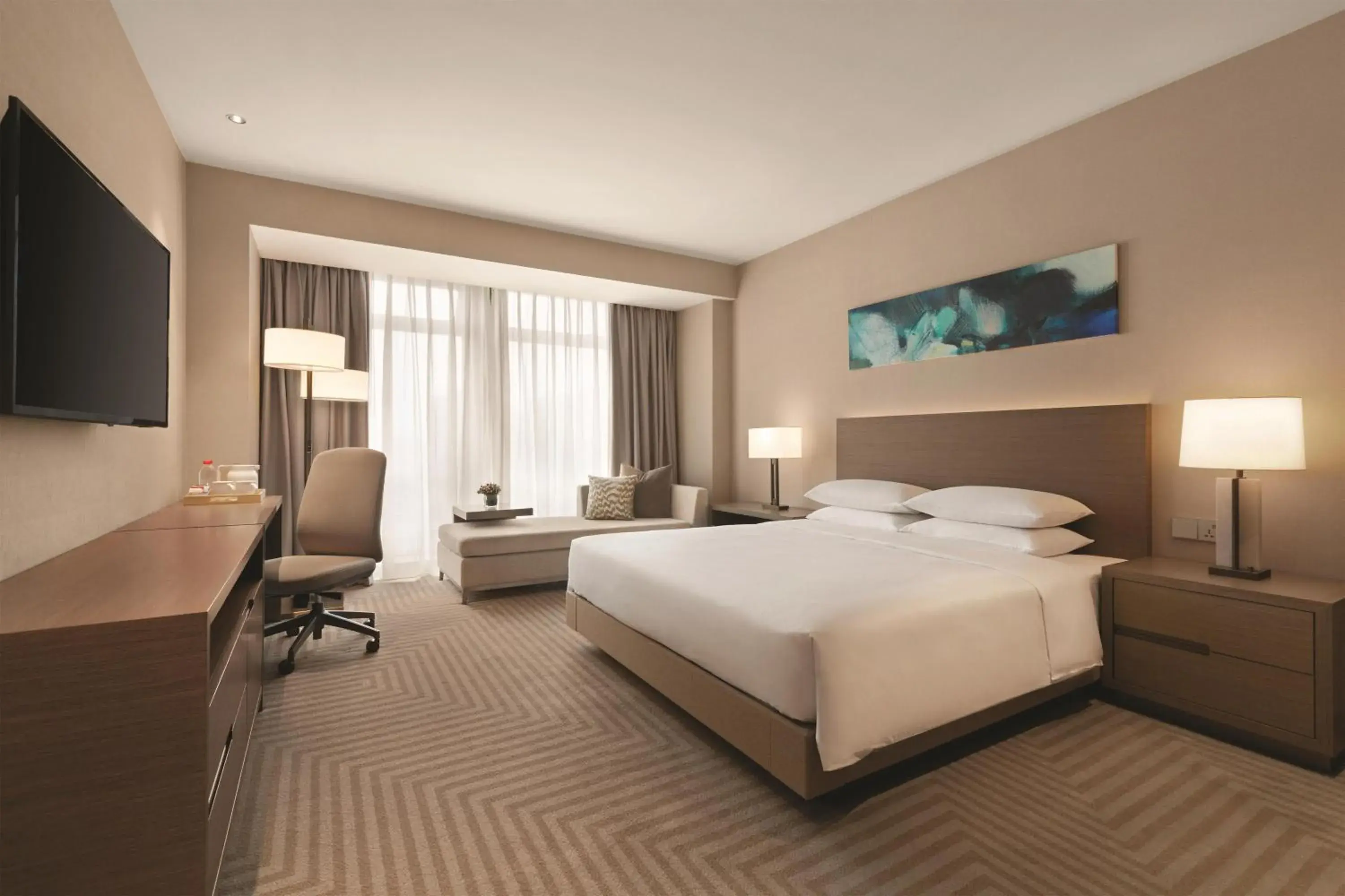 Bedroom, Bed in Hyatt House Chengdu Pebble Walk Bedroom, Bed in Hyatt House Chengdu Pebble Walk