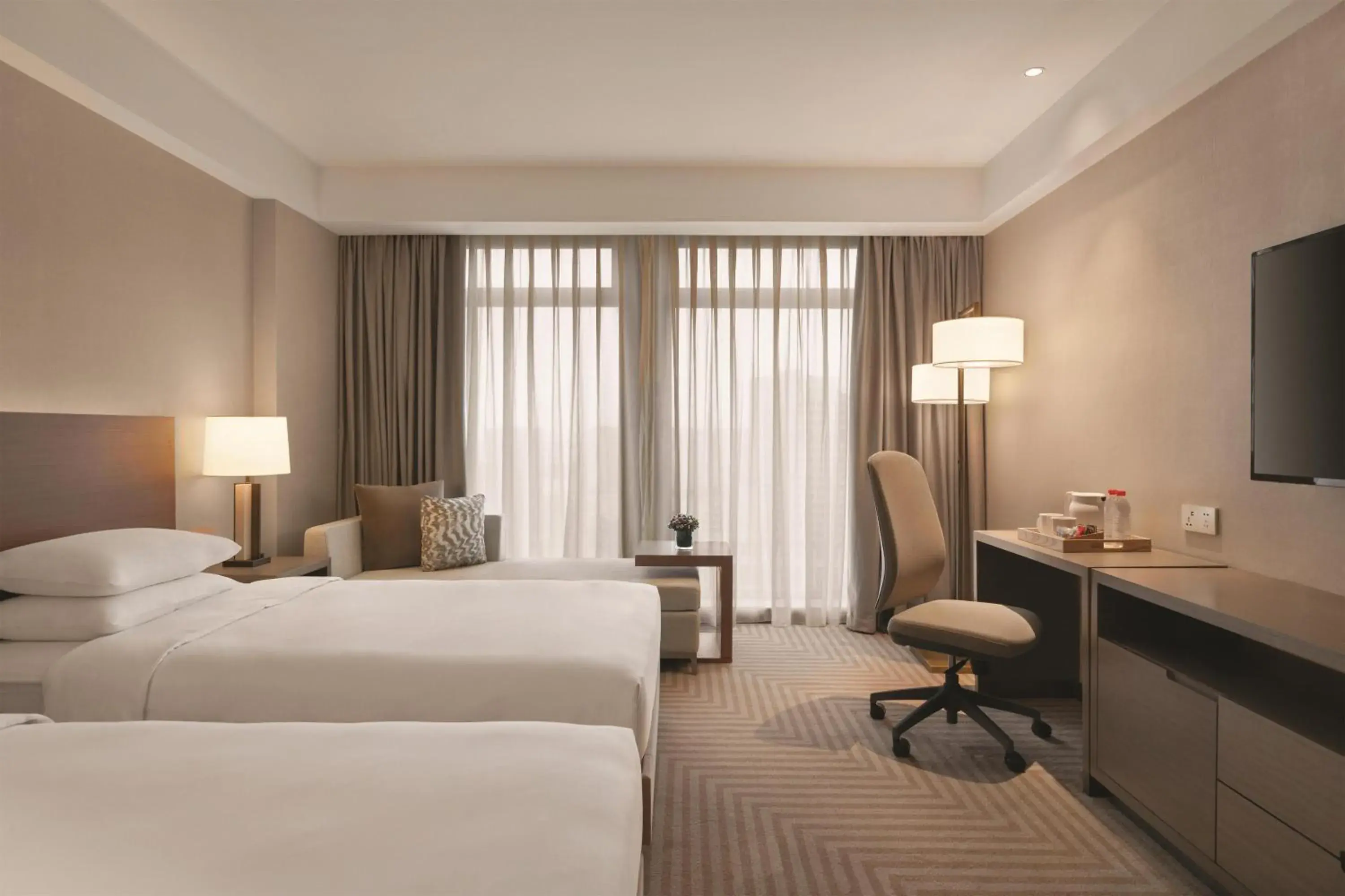 Bedroom, Bed in Hyatt House Chengdu Pebble Walk Bedroom, Bed in Hyatt House Chengdu Pebble Walk