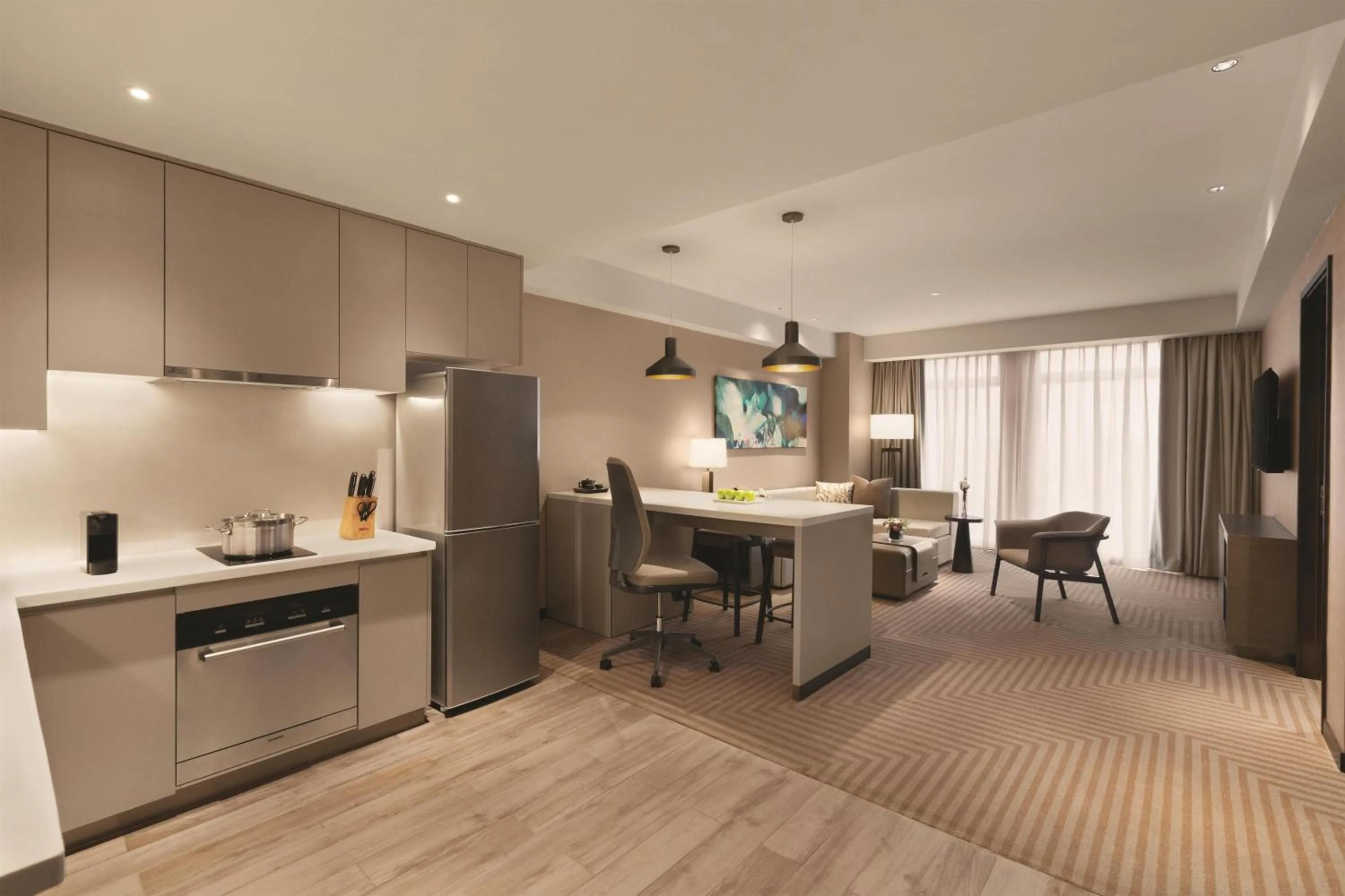 Photo of the whole room in Hyatt House Chengdu Pebble Walk