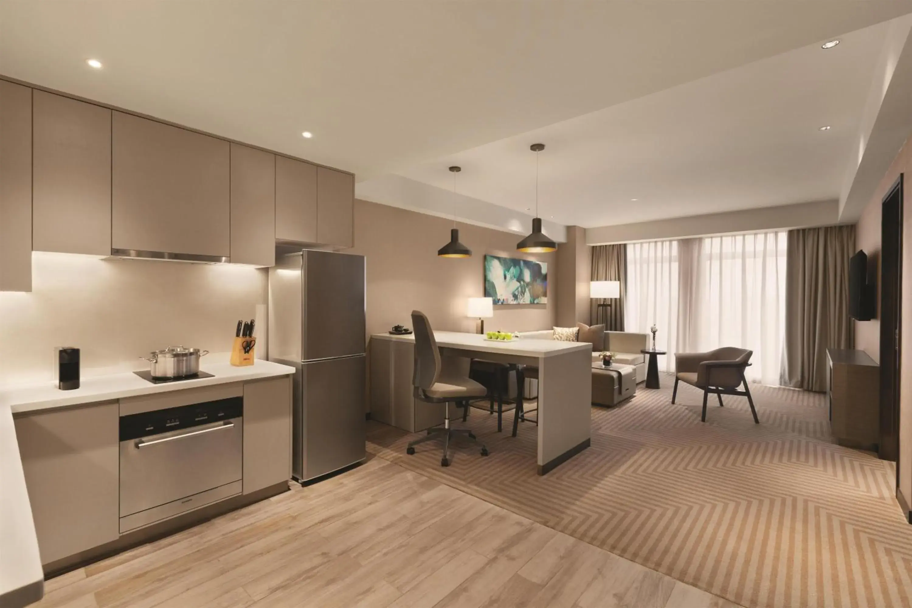 Photo of the whole room in Hyatt House Chengdu Pebble Walk Photo of the whole room in Hyatt House Chengdu Pebble Walk