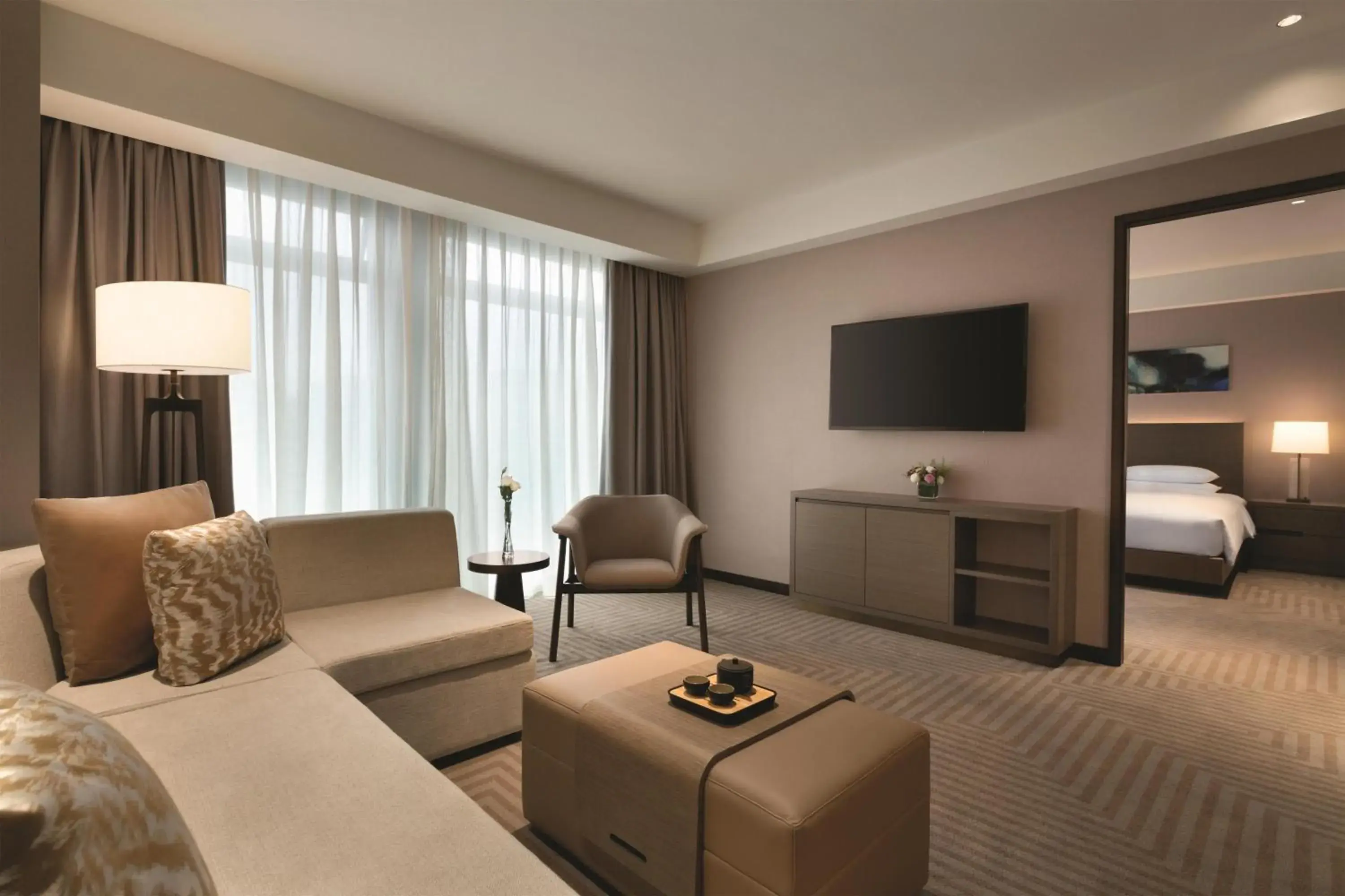 Photo of the whole room, Bed in Hyatt House Chengdu Pebble Walk Photo of the whole room, Bed in Hyatt House Chengdu Pebble Walk