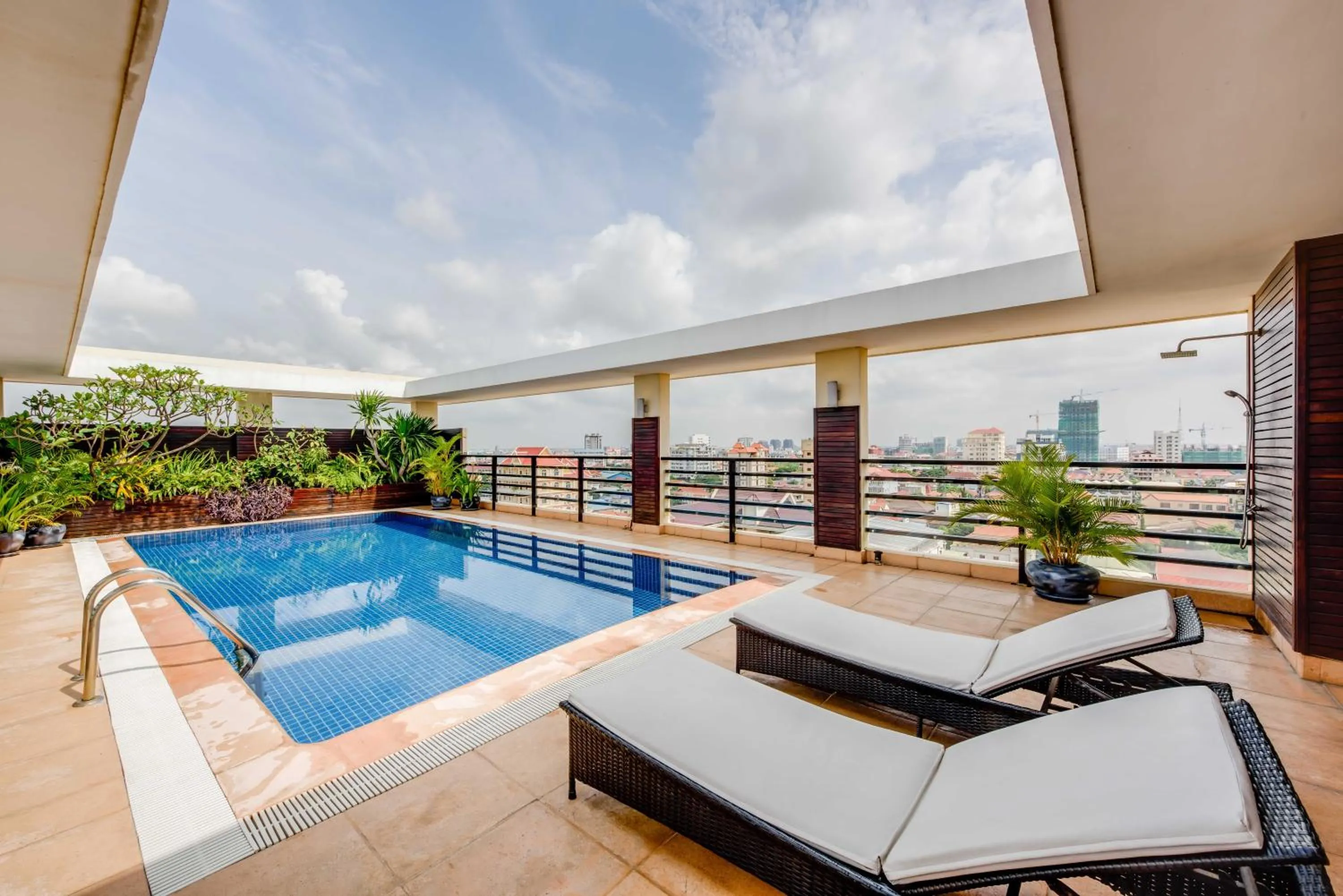 Swimming pool in City View Apartment