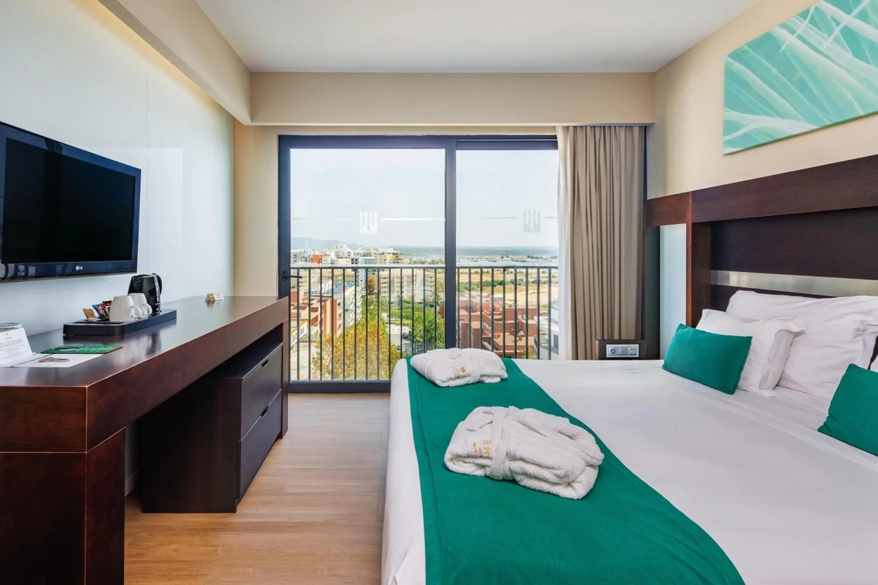 Balcony/Terrace, Bed in Jupiter Algarve Hotel - Beach & Spa Balcony/Terrace, Bed in Jupiter Algarve Hotel - Beach & Spa