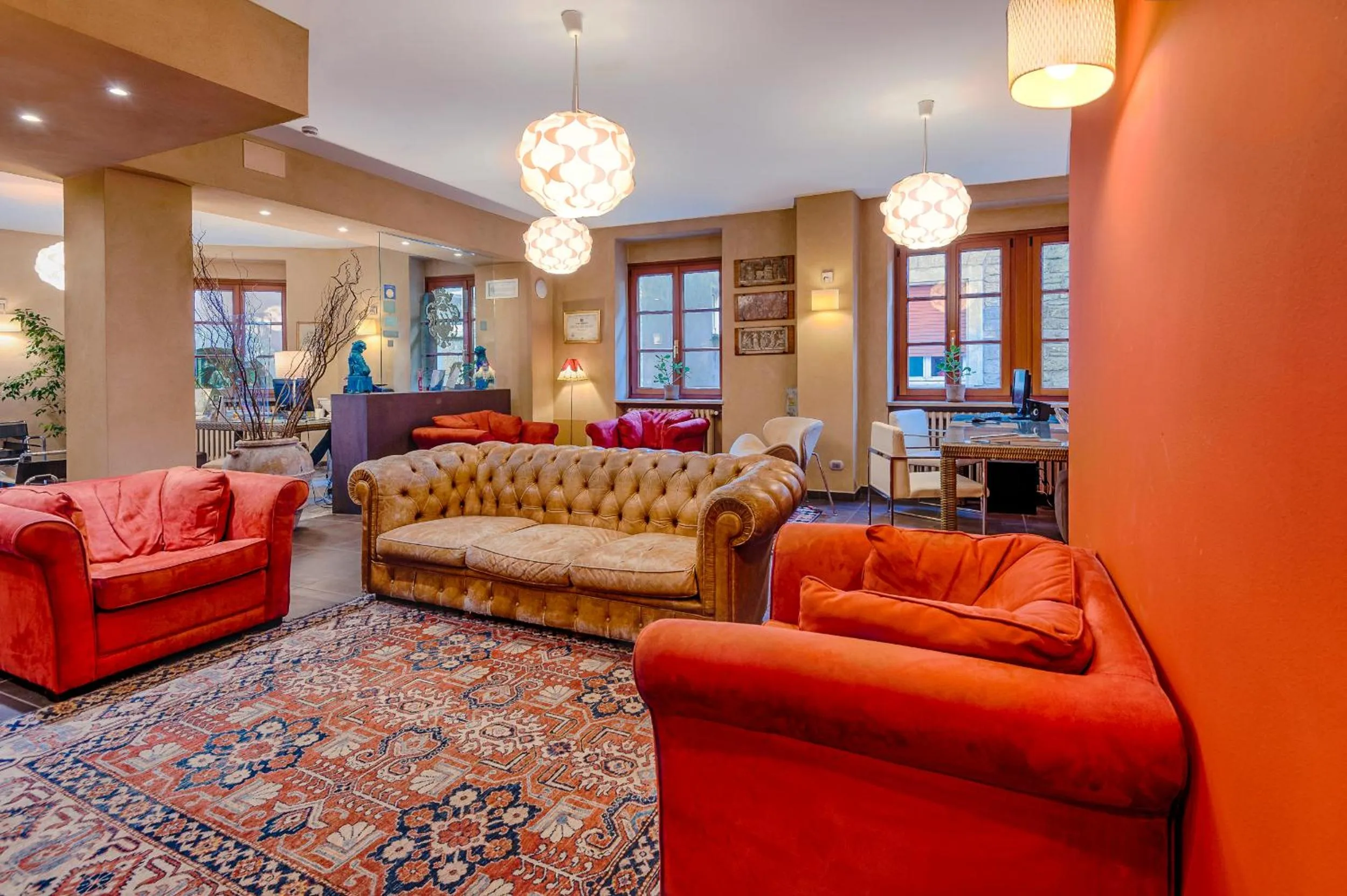 Lobby or reception in La Grotta Hotel