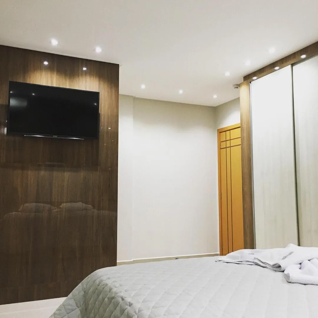TV and multimedia, Bed in Prudentópolis Palace Hotel