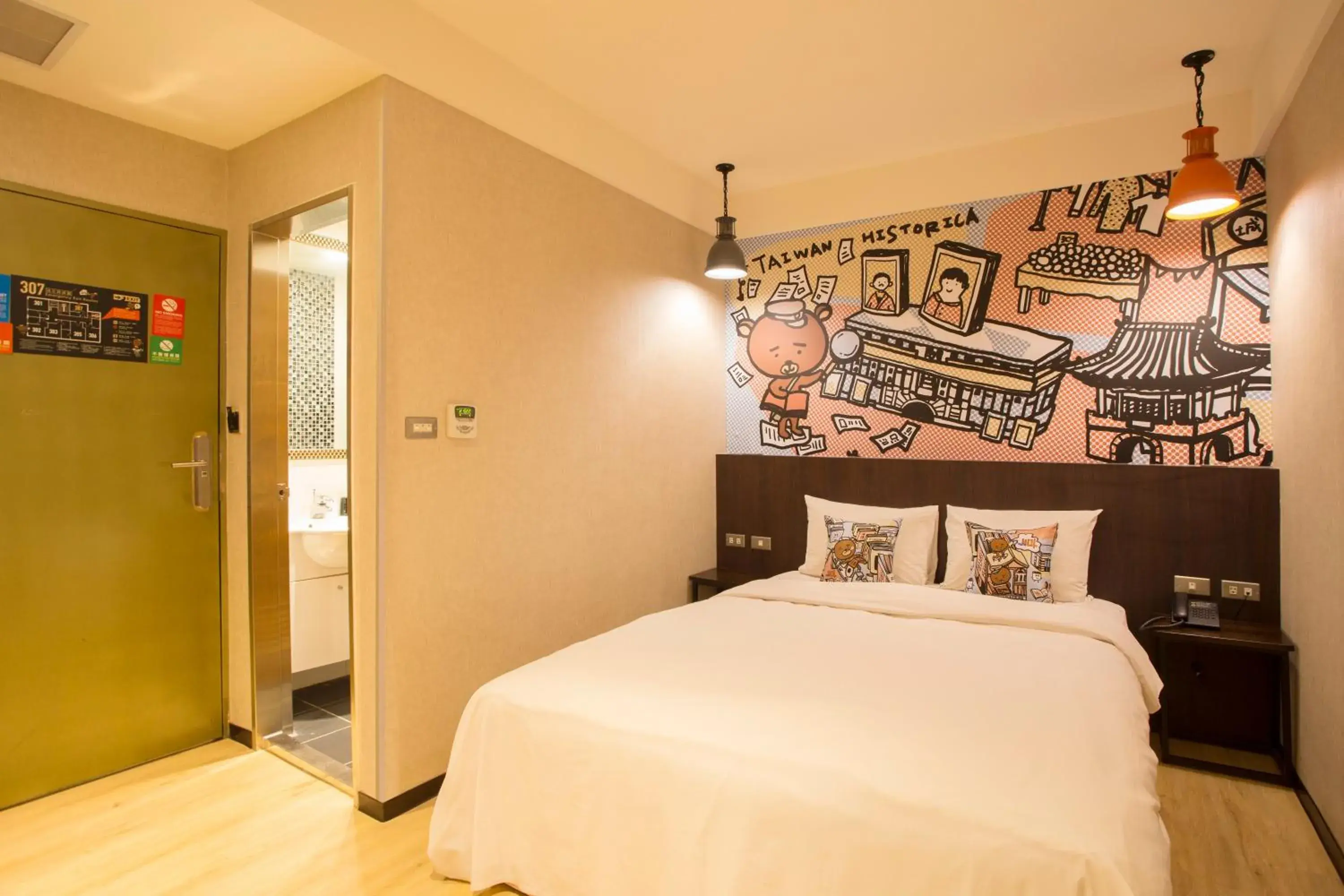 Bed in Just Live Inn-Taipei Station Bed in Just Live Inn-Taipei Station