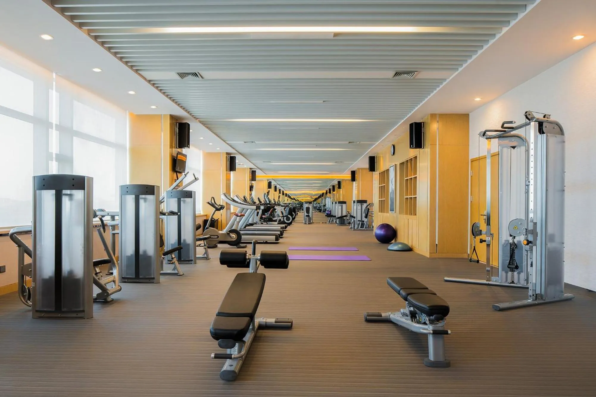 Fitness centre/facilities in Crowne Plaza Dalian Sports Center by IHG