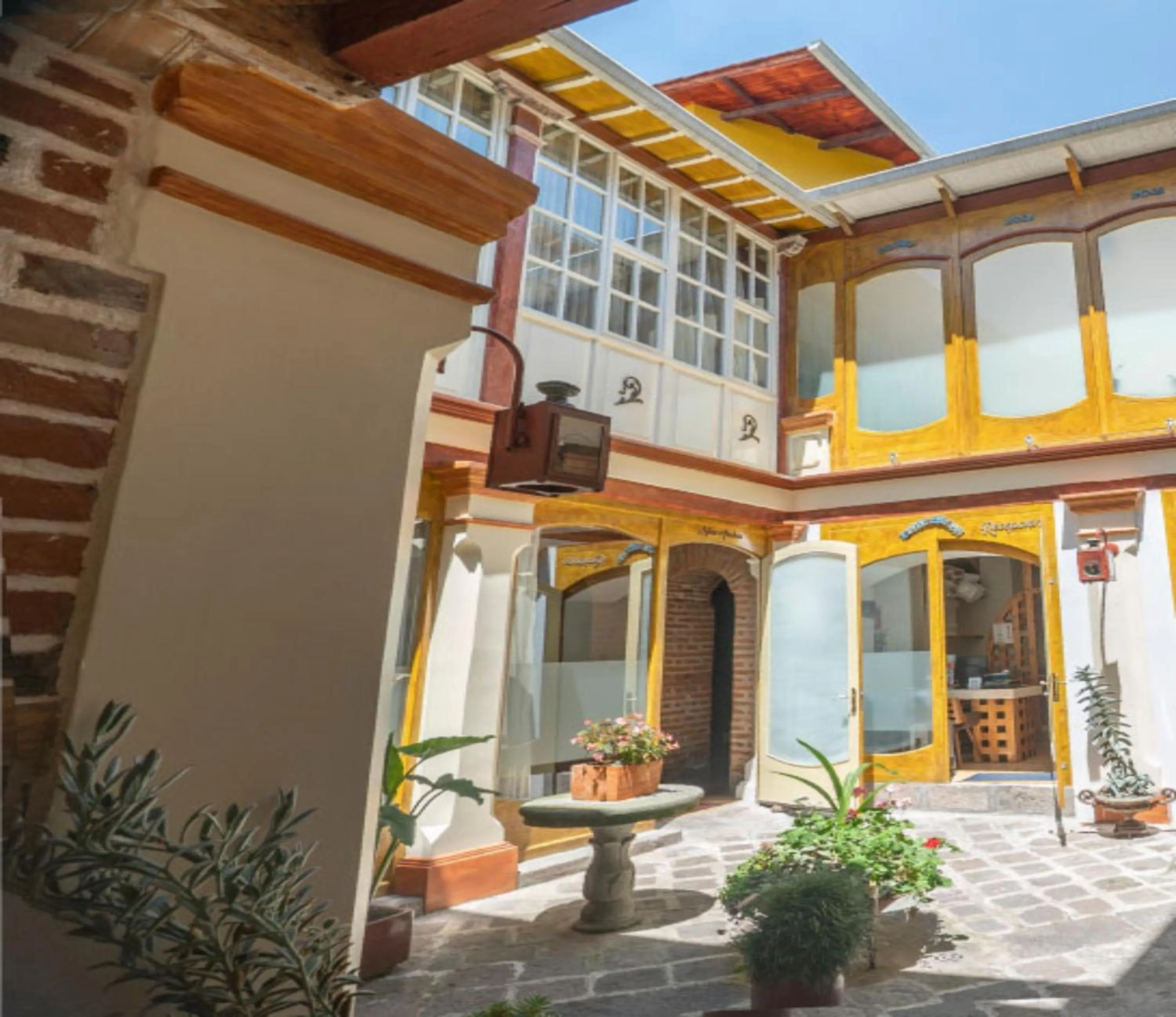 Inner courtyard view in Old Town Quito Suites, Heritage Boutique Hotel, Where Every Detail Tells a Story