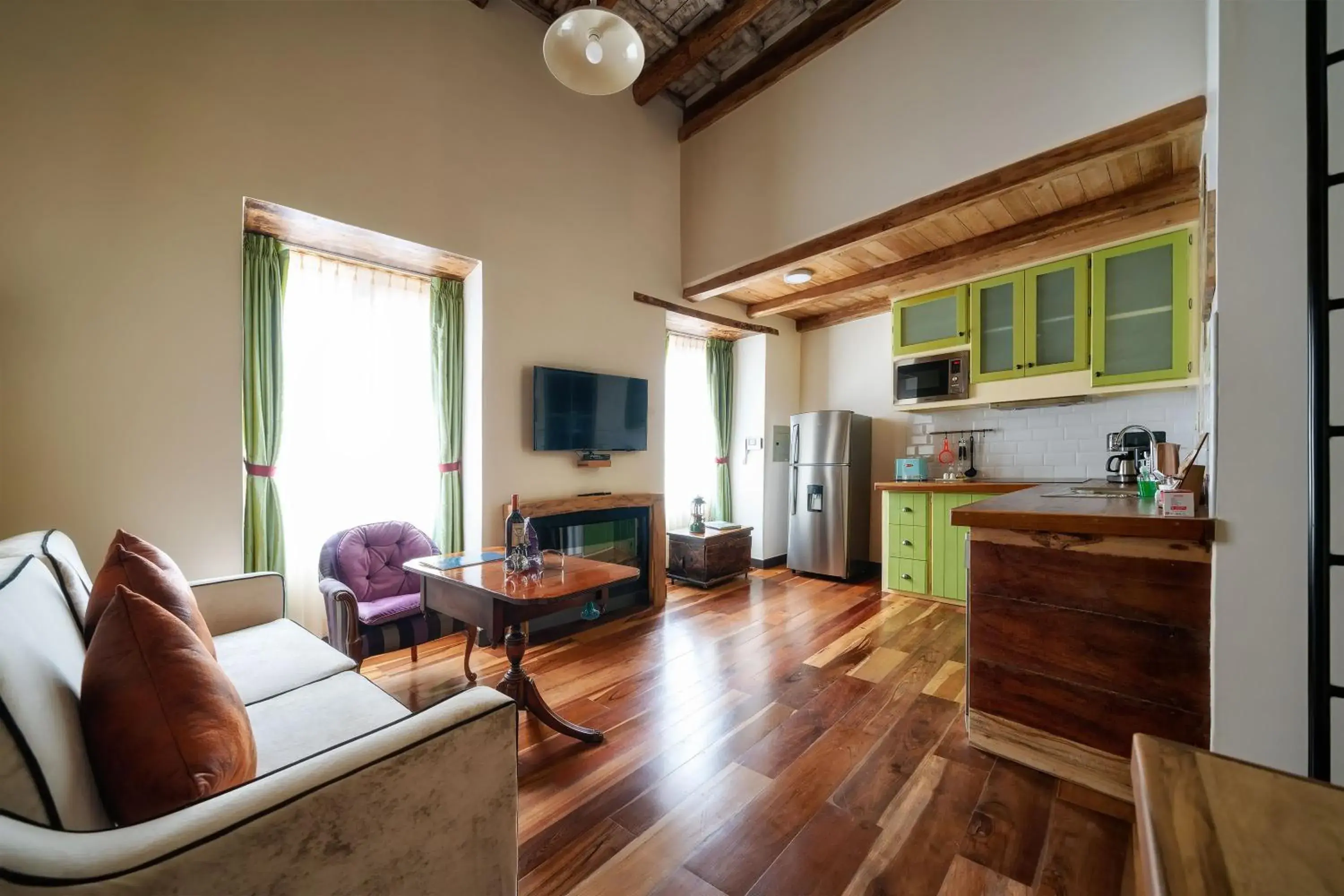 Living room in Old Town Quito Suites, Heritage Boutique Hotel, Where Every Detail Tells a Story Living room in Old Town Quito Suites, Heritage Boutique Hotel, Where Every Detail Tells a Story