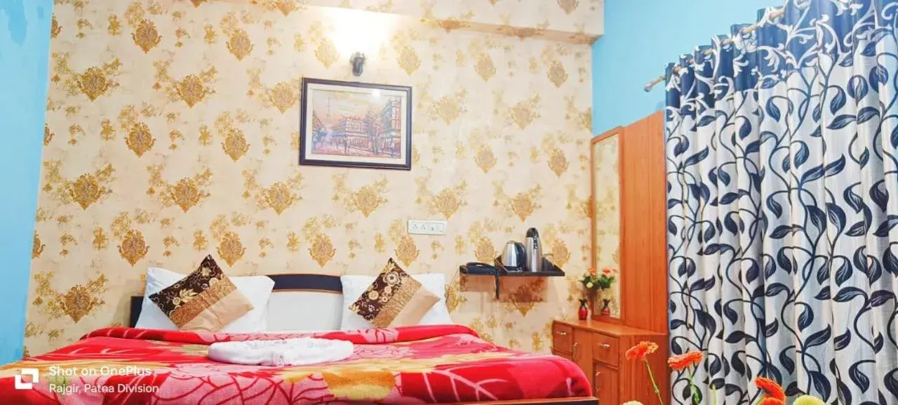 Bed in Hotel Anand LOK Bed in Hotel Anand LOK