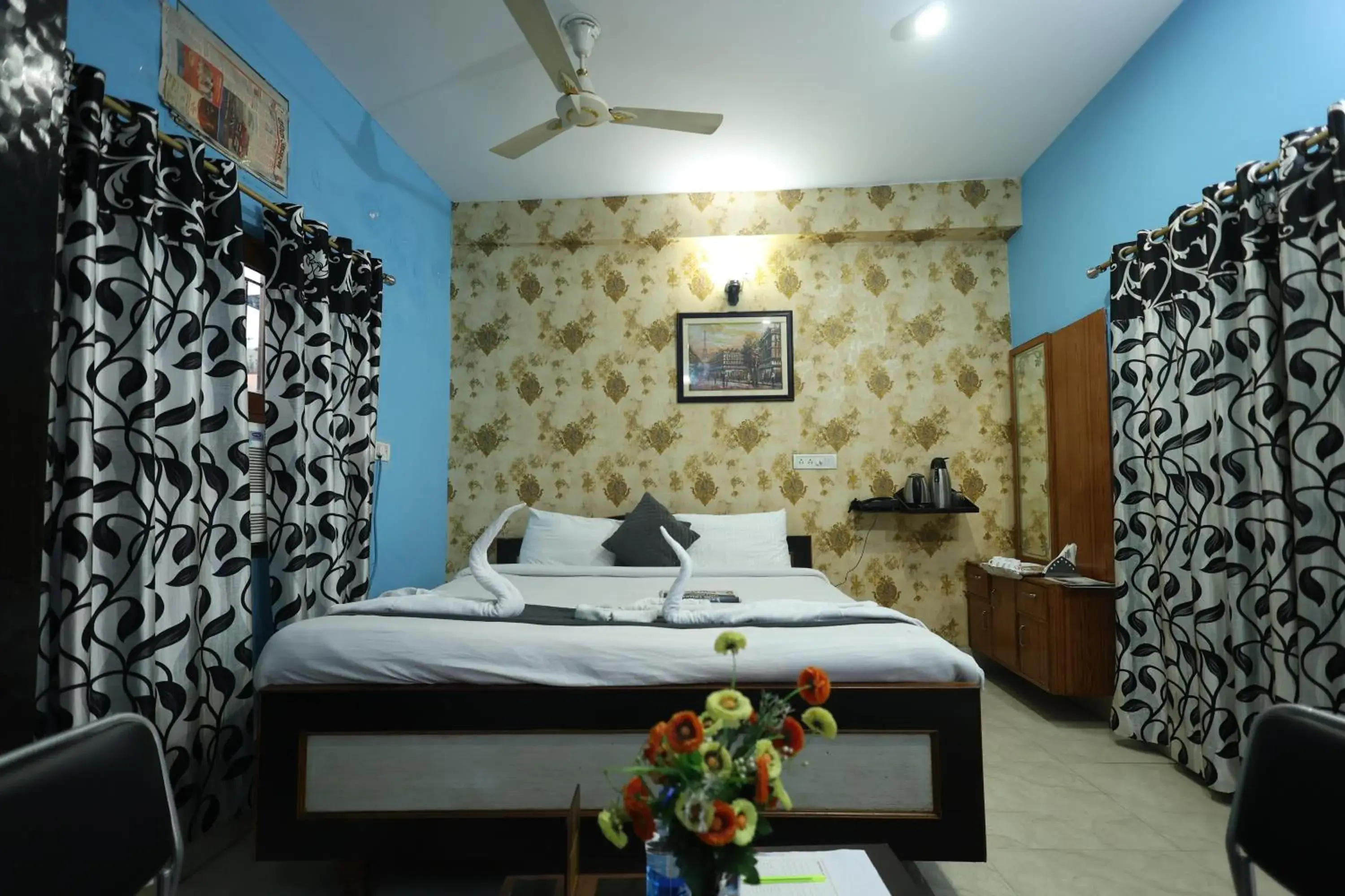 Bed in Hotel Anand LOK Bed in Hotel Anand LOK