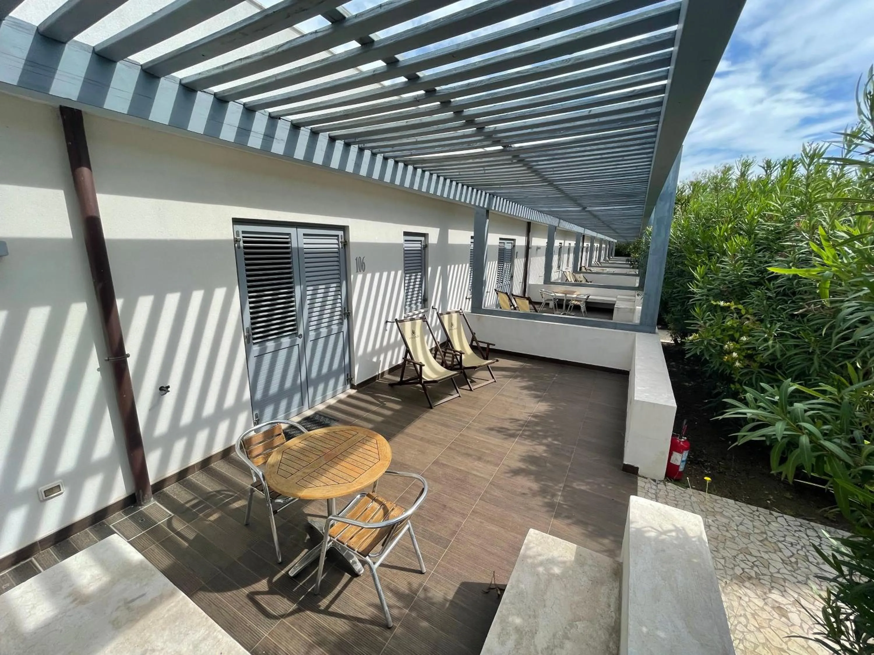 Patio in Baia Sangiorgio Hotel & Beach Club