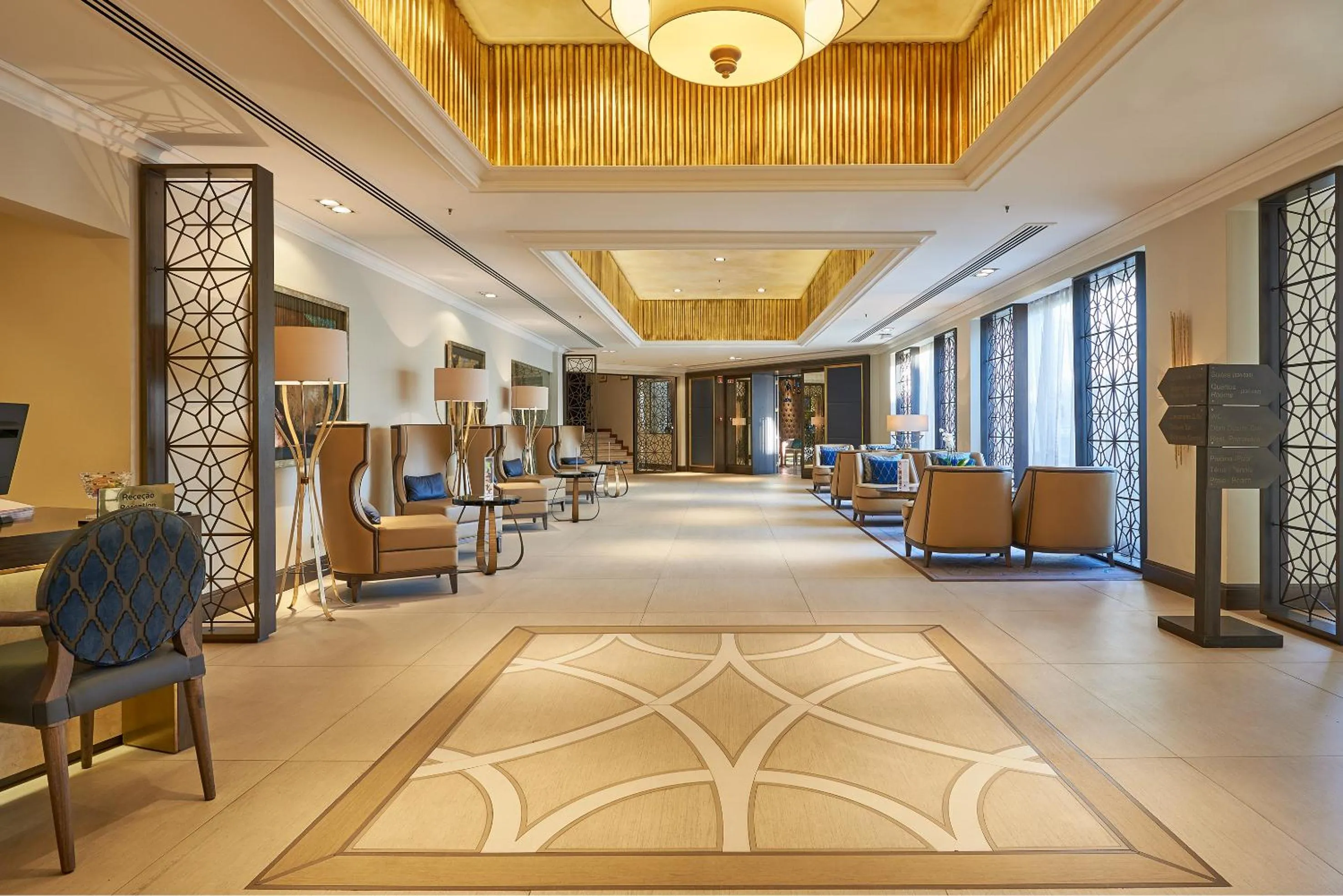 Lobby or reception in Dona Filipa Hotel
