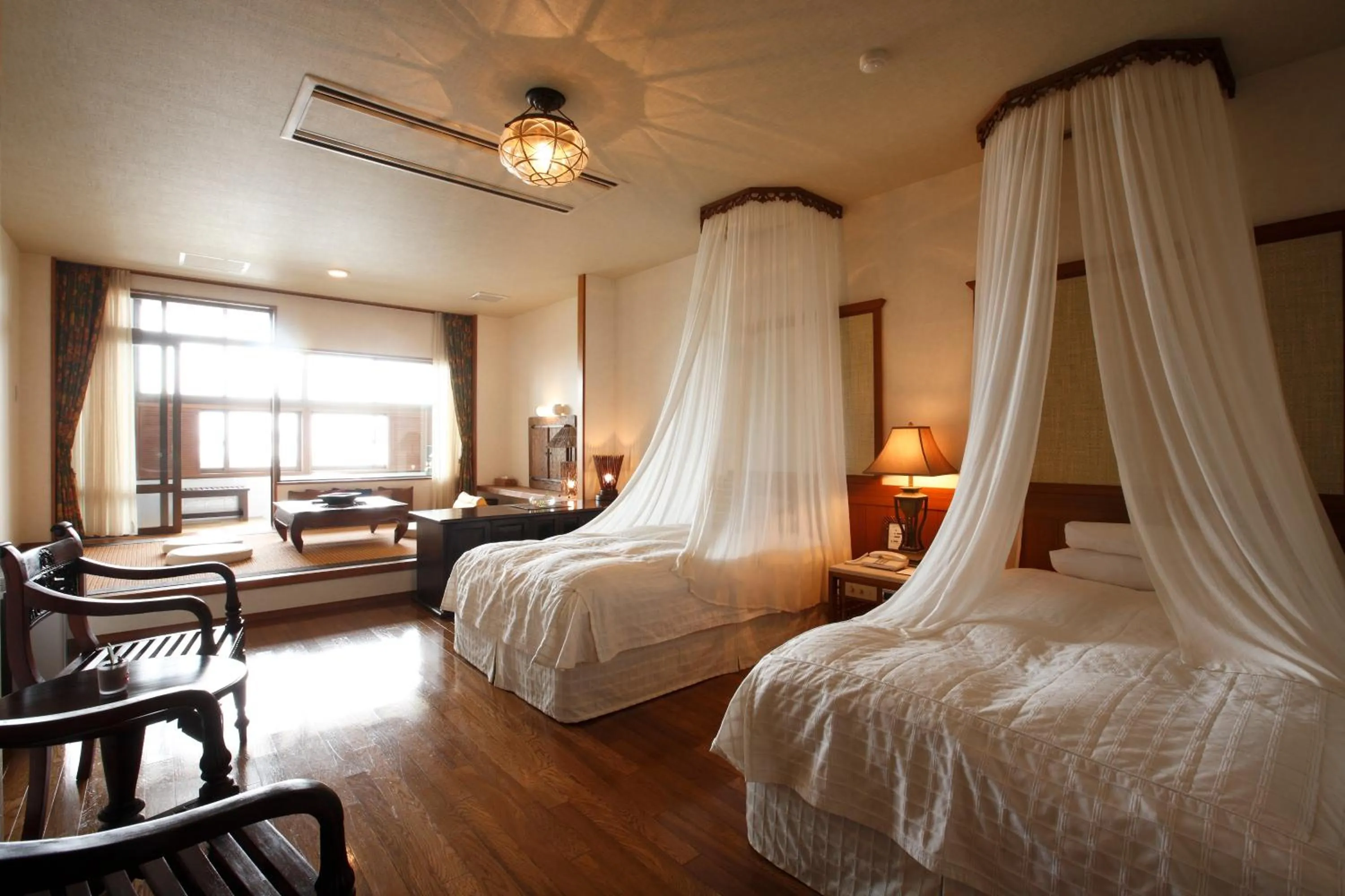 Seating area in Hotel Ubudo