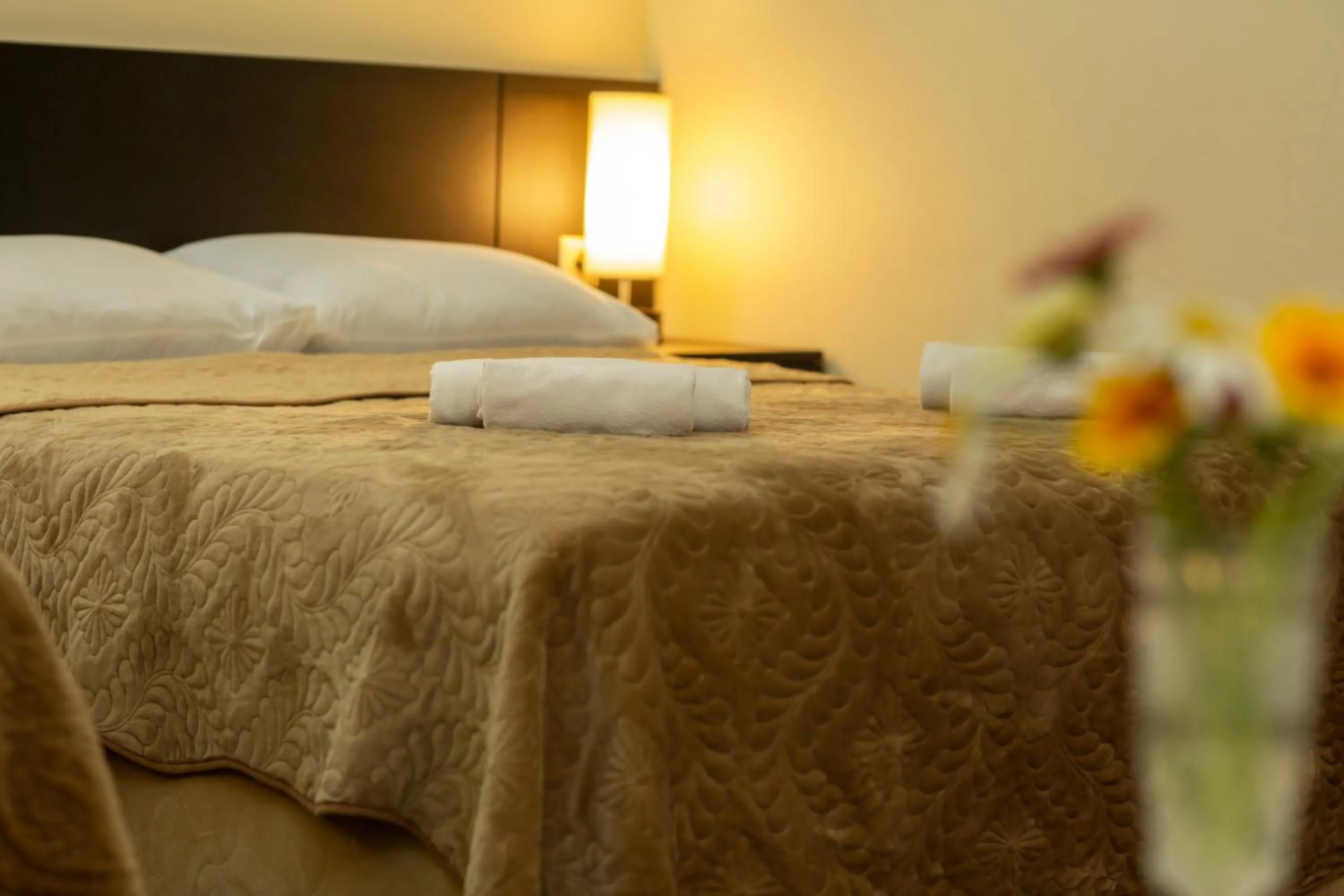 Bed in Hotel Chveni Ezo