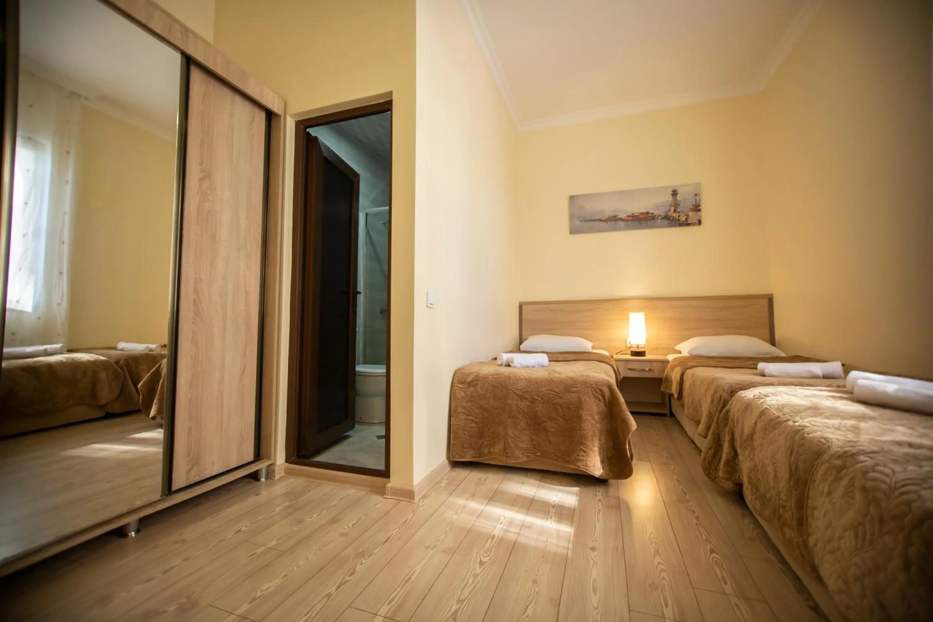 Bed in Hotel Chveni Ezo