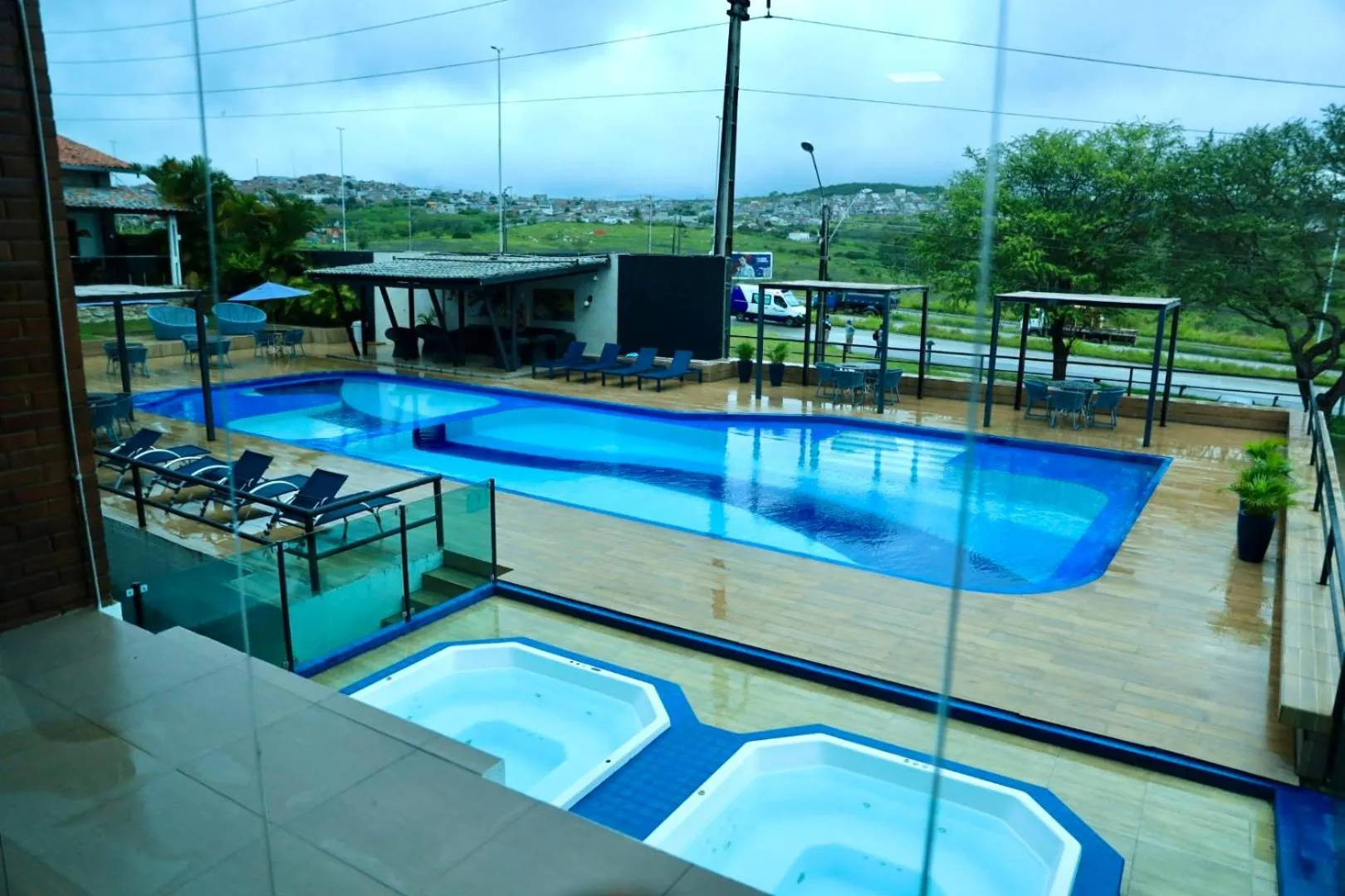 Pool view in Hotel Village Premium Caruaru