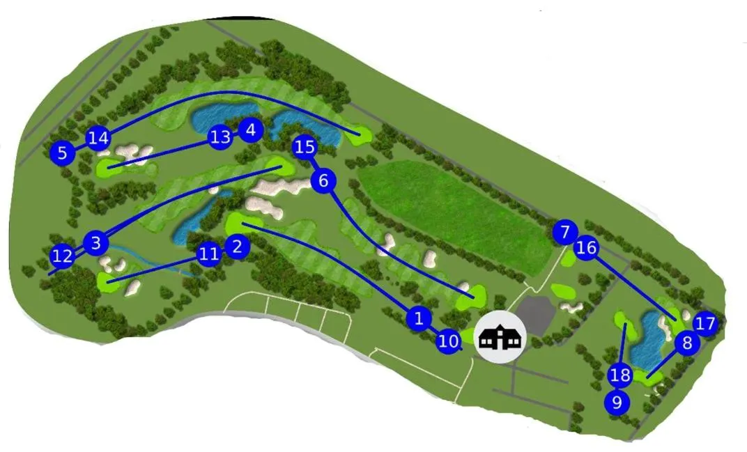 Golfcourse in B&B Ten Doele