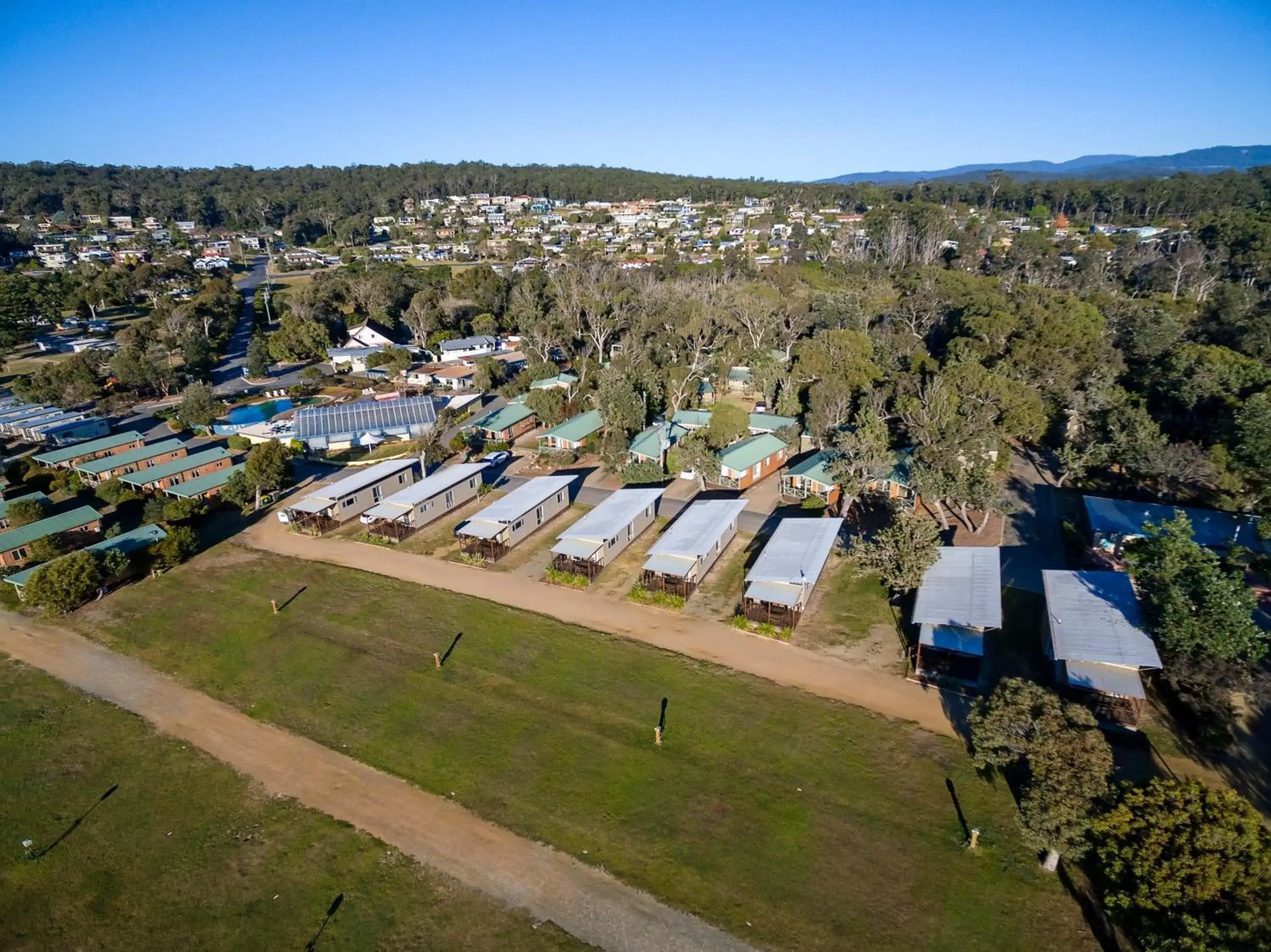 Bird's eye view in Discovery Parks - Pambula Beach Bird's eye view in Discovery Parks - Pambula Beach