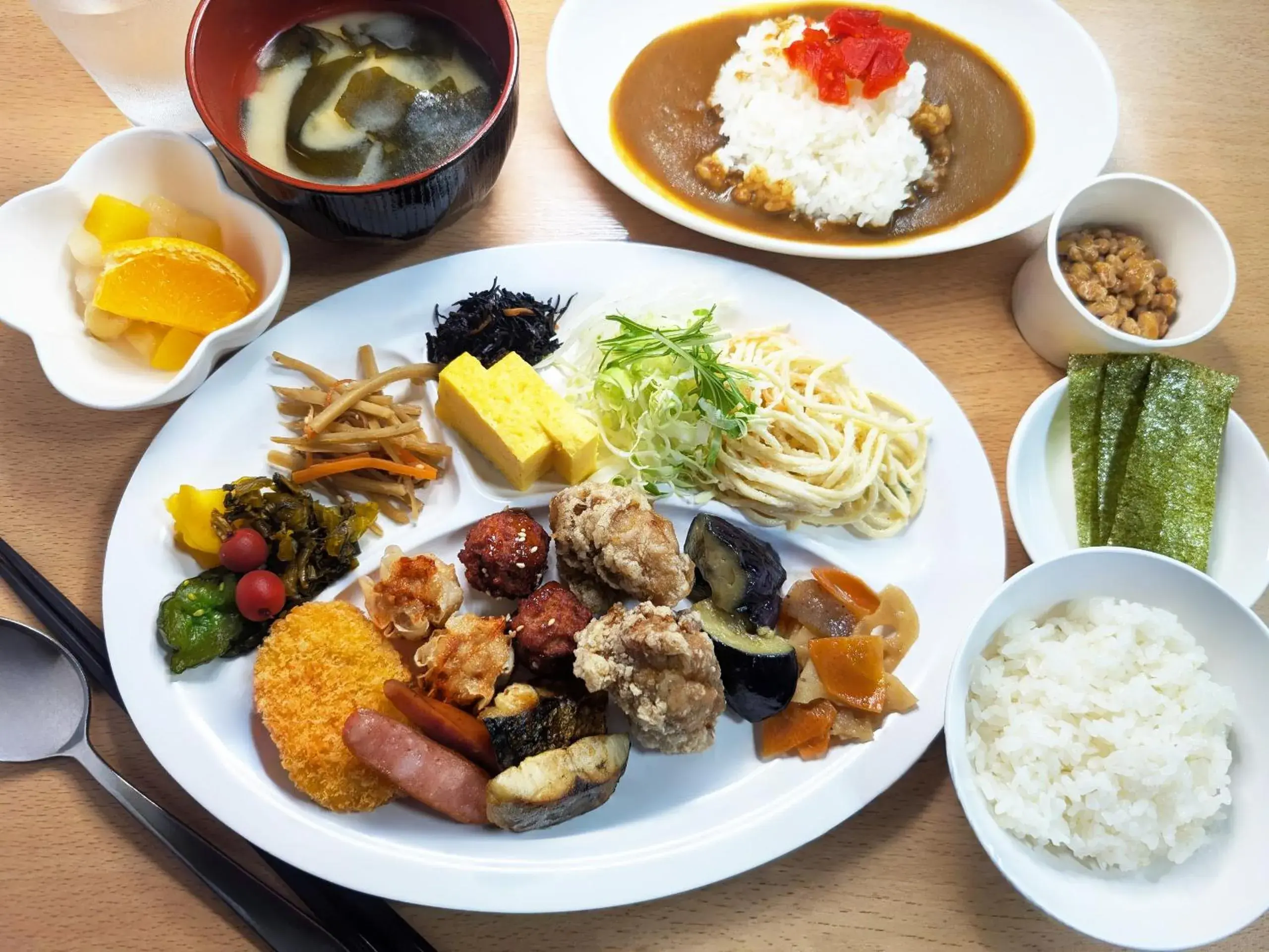 Breakfast in Green Rich Hotel Aso Kumamoto Airport (Artificial hot spring Futamata Yunohana) Breakfast in Green Rich Hotel Aso Kumamoto Airport (Artificial hot spring Futamata Yunohana)