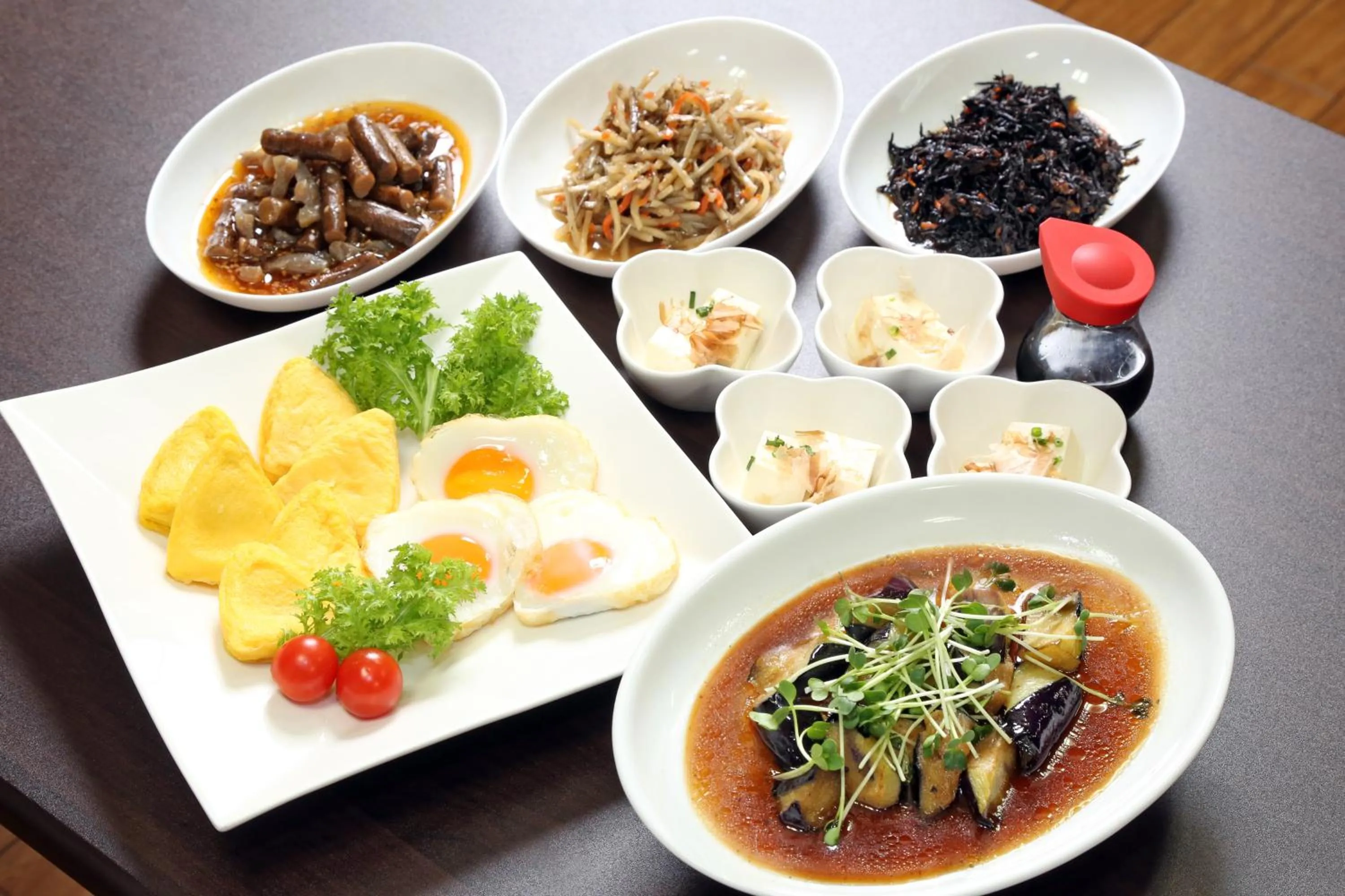 Buffet breakfast in Green Rich Hotel Aso Kumamoto Airport (Artificial hot spring Futamata Yunohana)