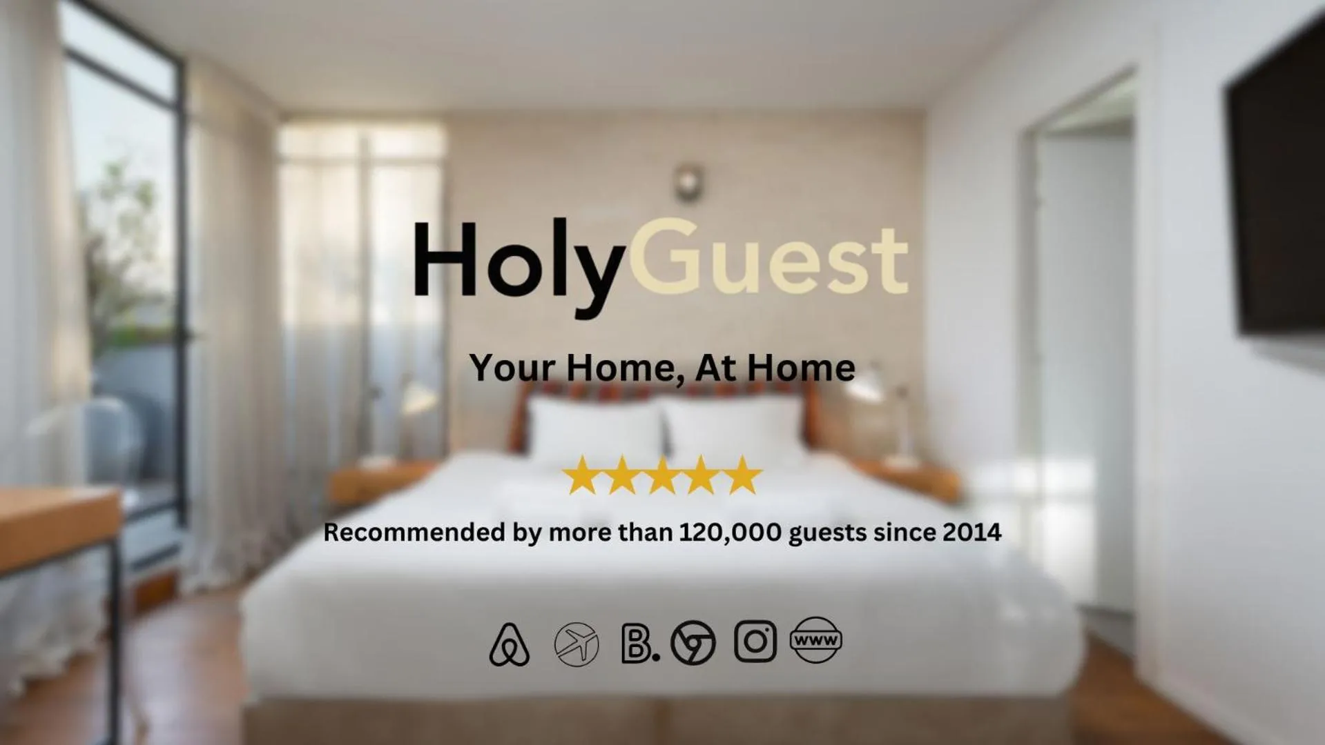 Logo/Certificate/Sign, Bed in Penthouse 3BR near Rothschild bd by HolyGuest