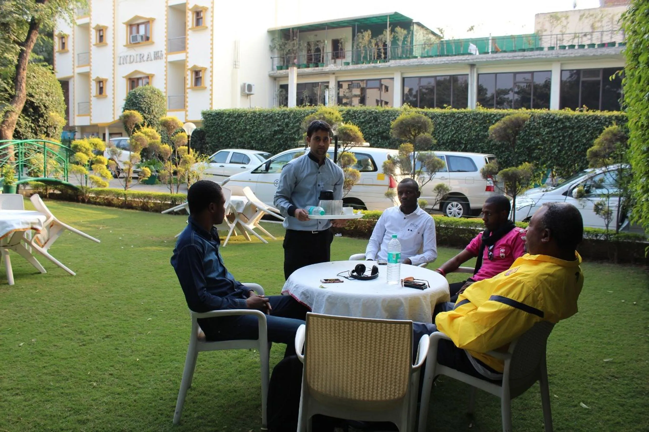 Restaurant/places to eat in Indira International Inn