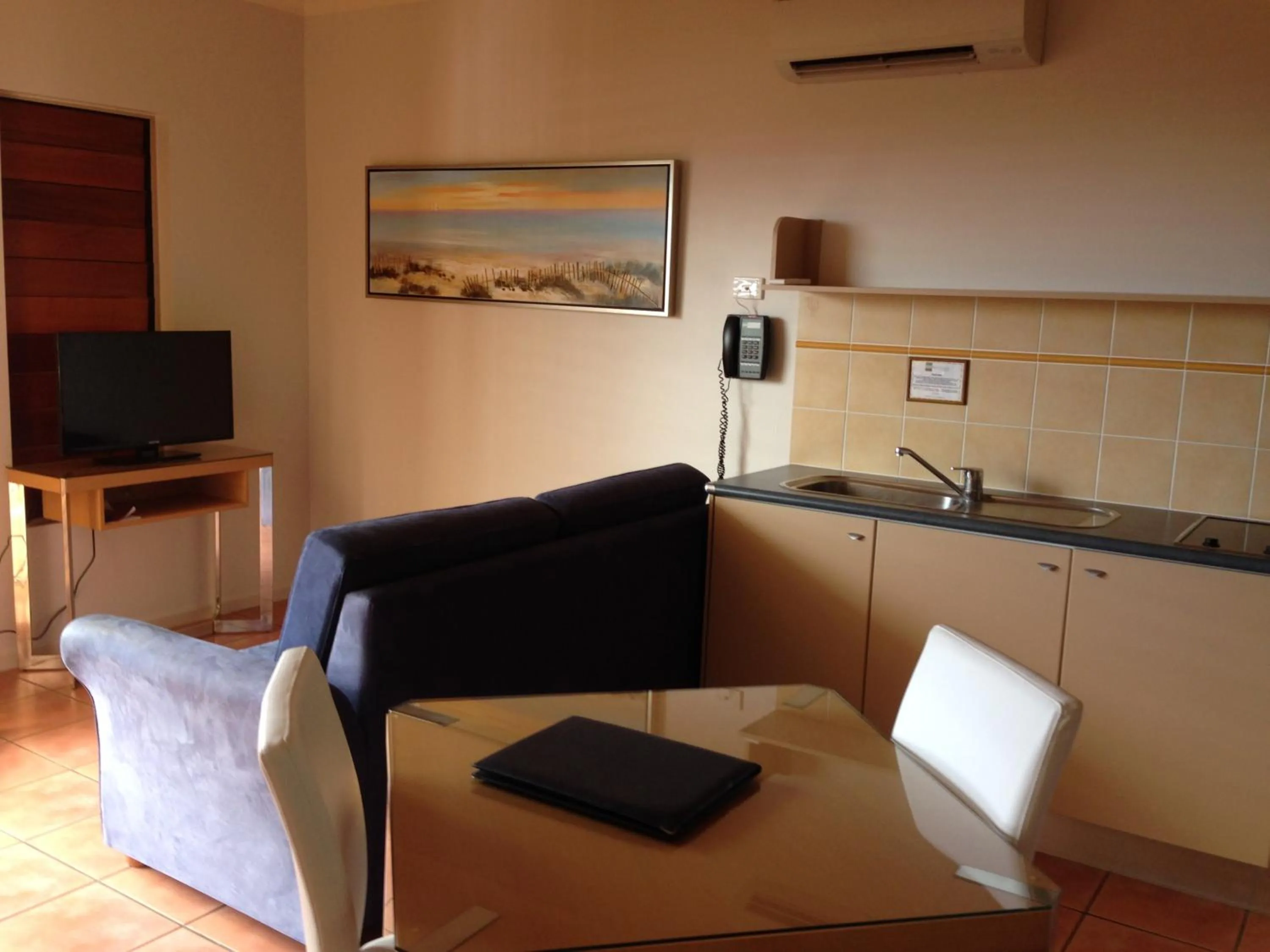 Living room in at Boathaven Bay Holiday Apartments