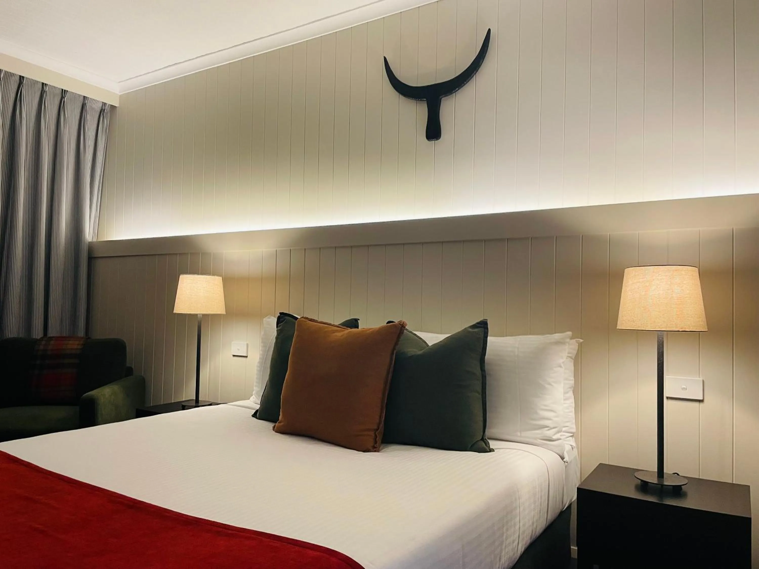 Bed in The Black Bull Motel