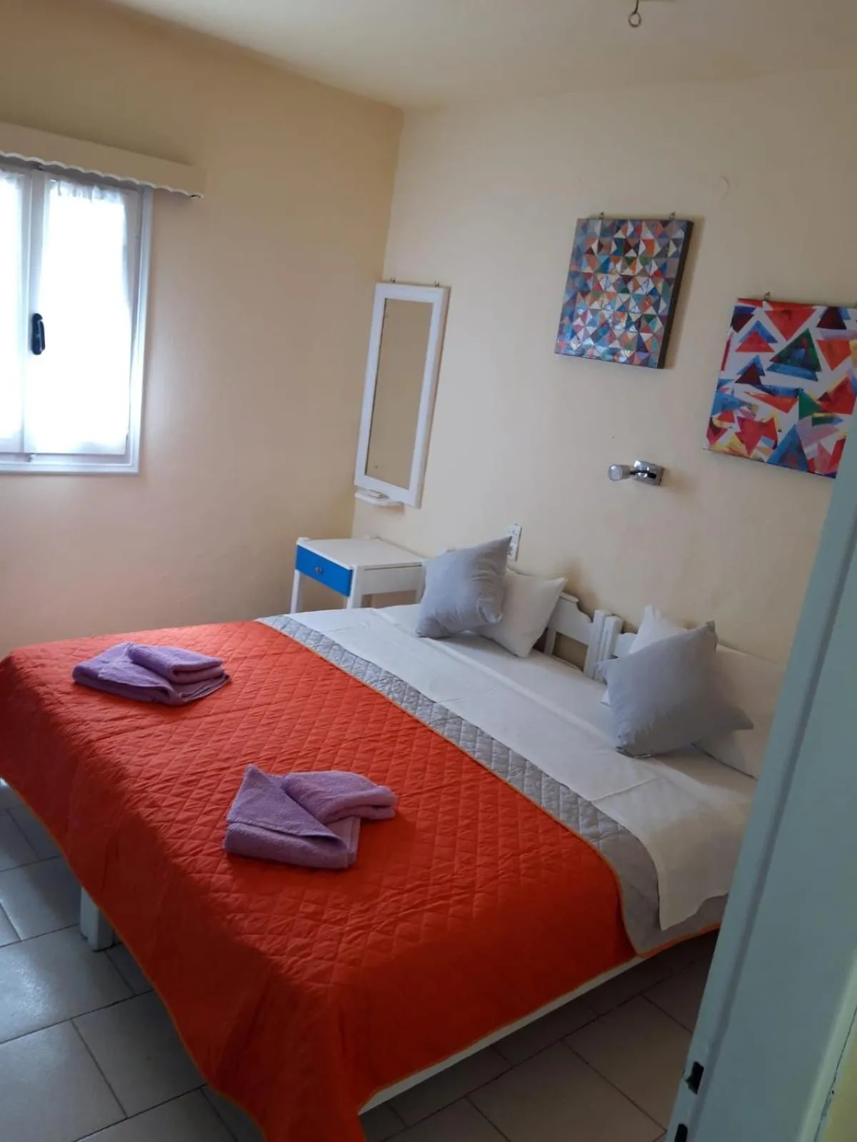Bedroom, Bed in Hotel Neos Matala
