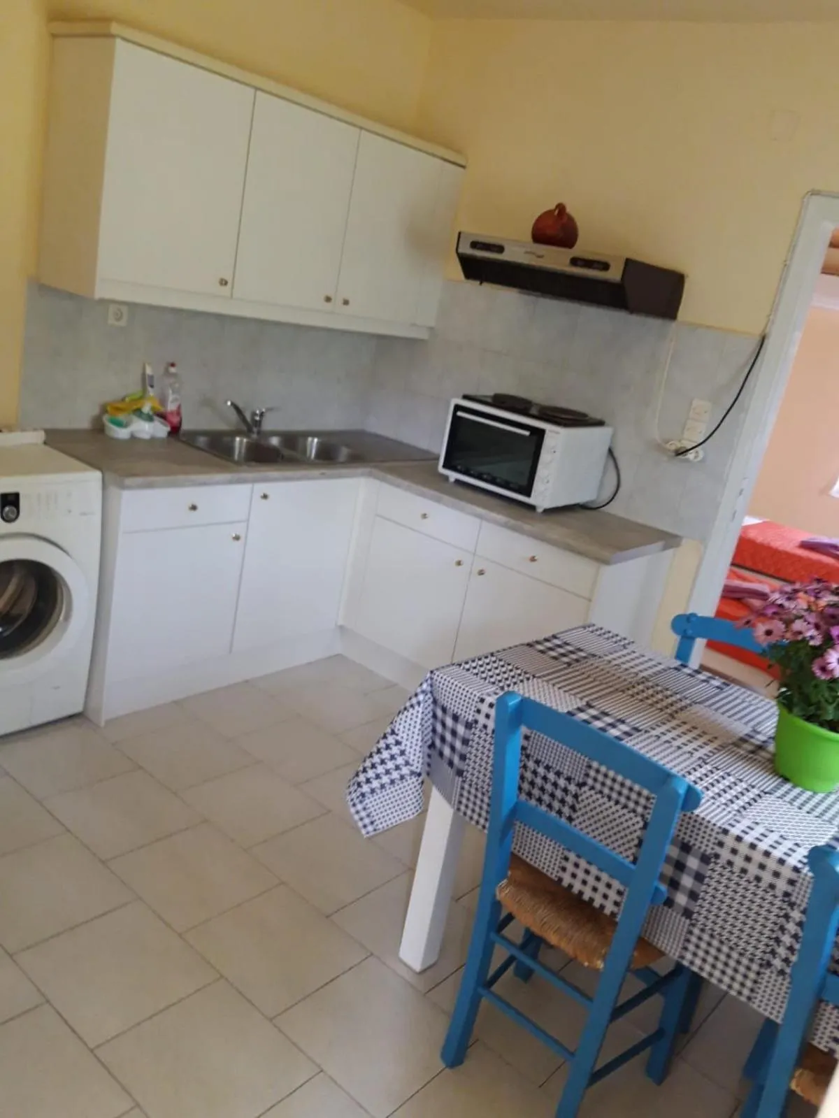 Kitchen or kitchenette in Hotel Neos Matala