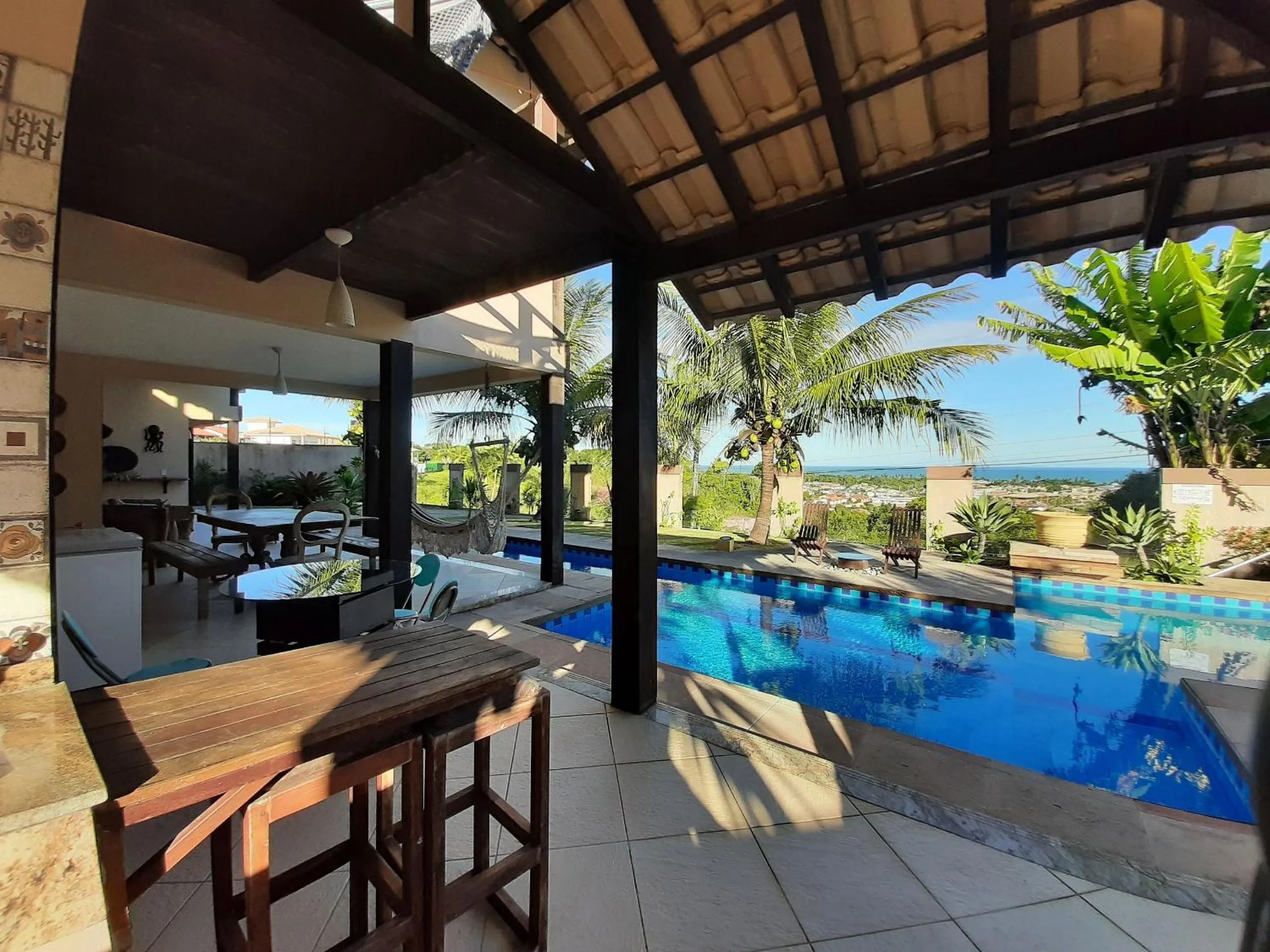 Pool view in Casa confortável Vista Mar e Piscina em Taperapuan