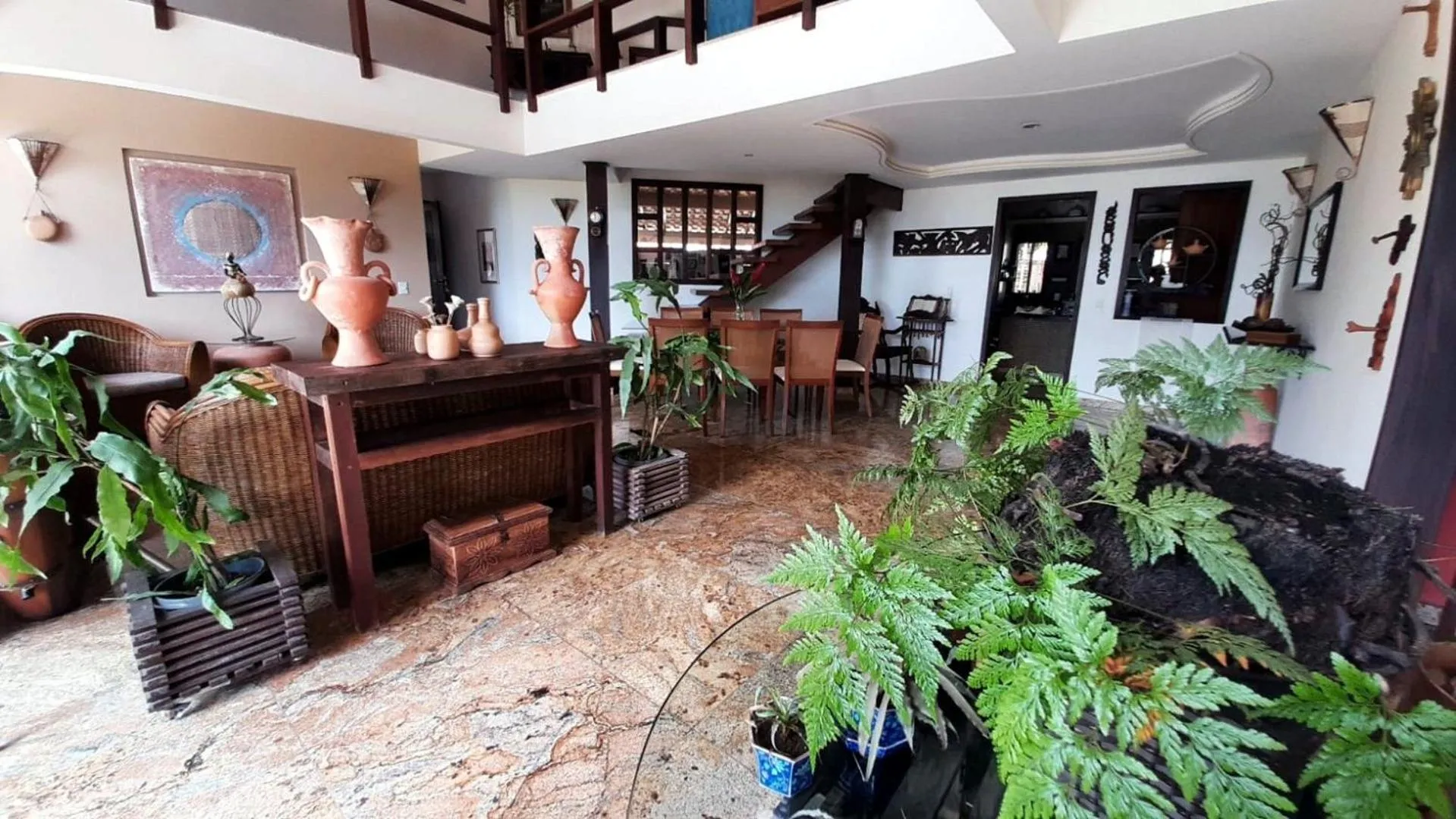 Dining area in Casa confortável Vista Mar e Piscina em Taperapuan