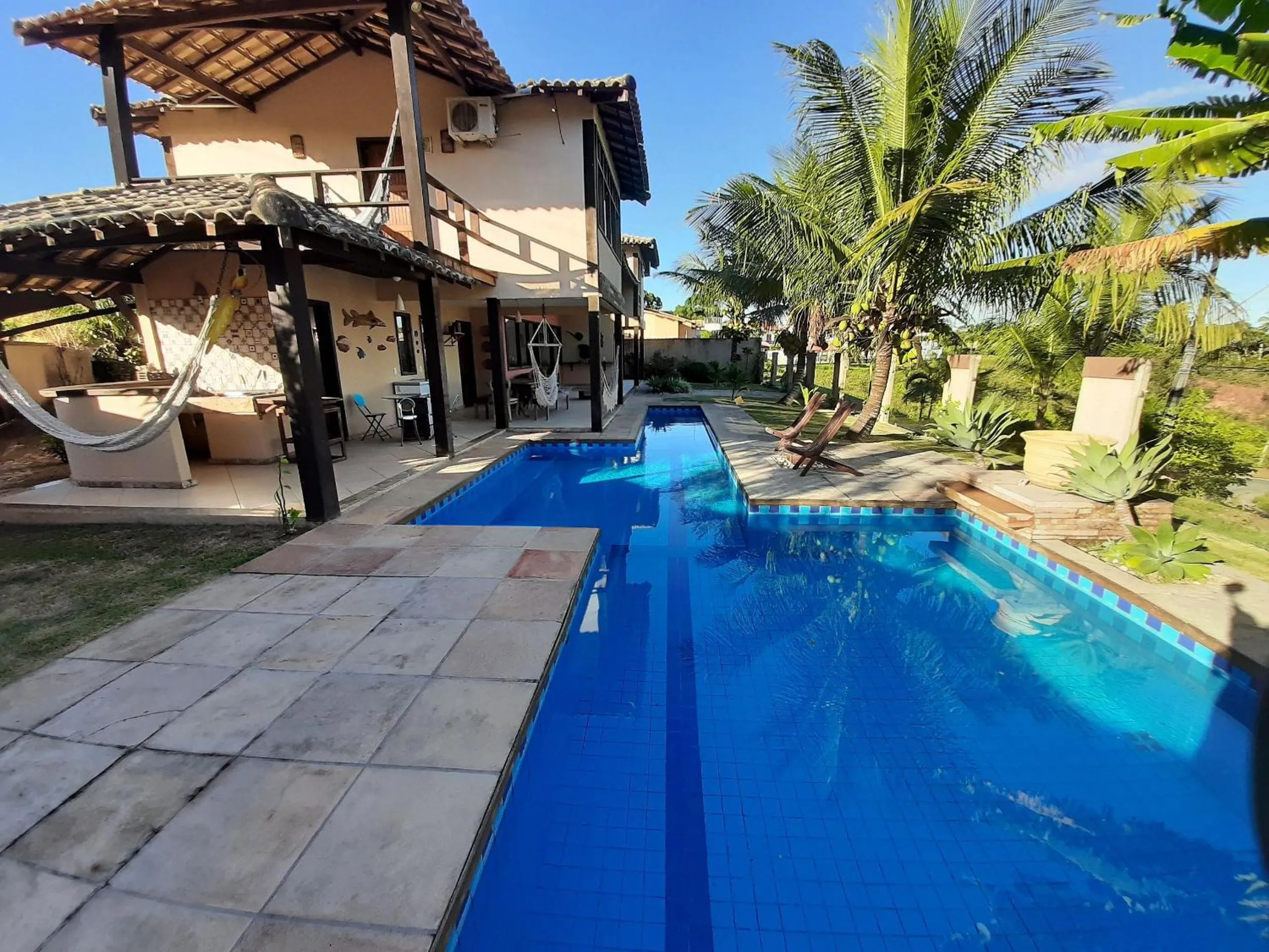 Pool view in Casa confortável Vista Mar e Piscina em Taperapuan