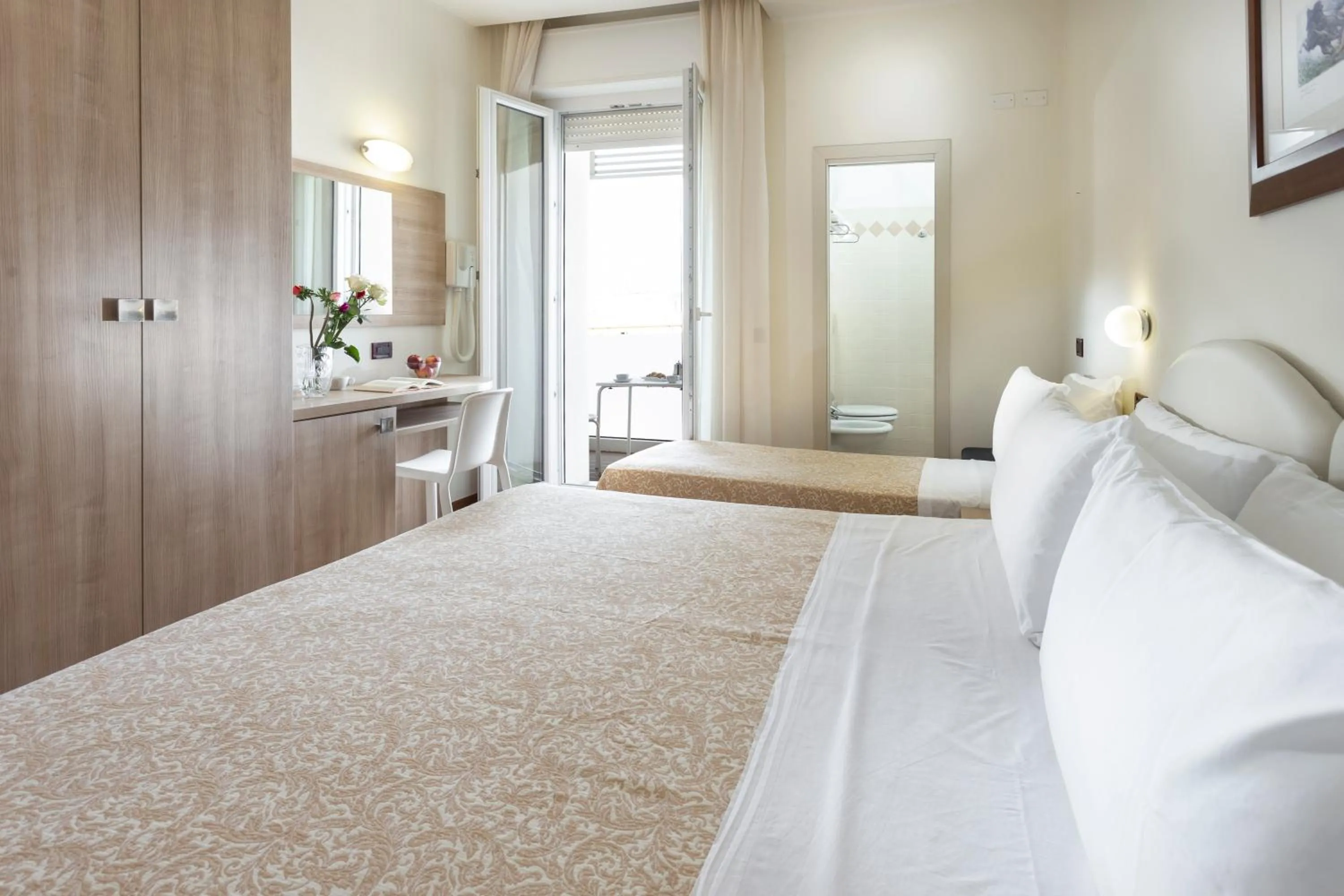 Bed in Hotel Baltic Rimini