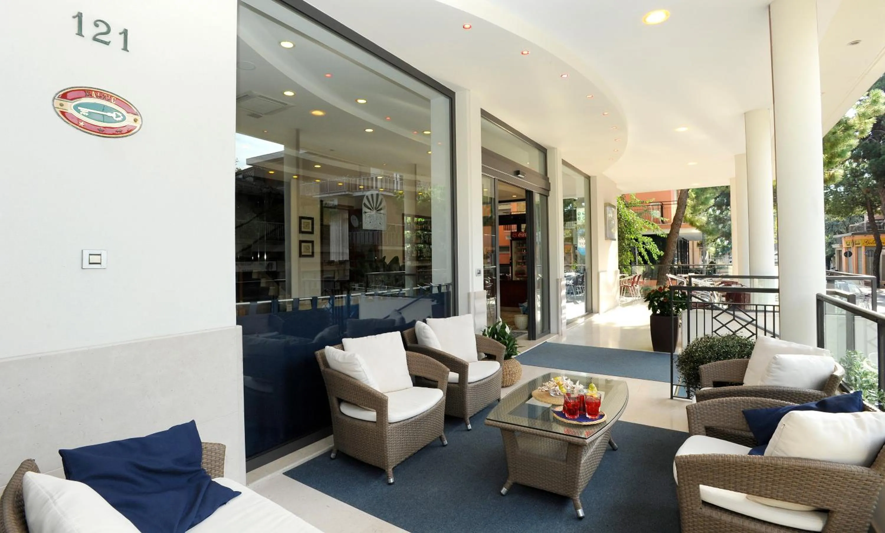 Seating area in Hotel Baltic Rimini