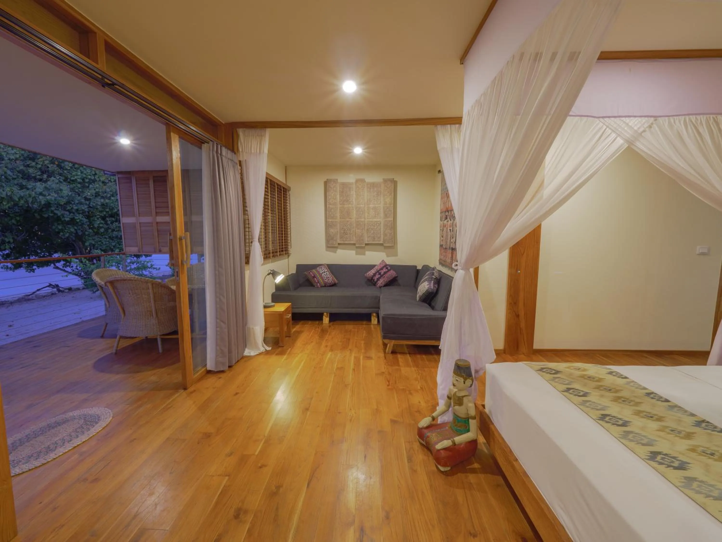 Balcony/Terrace, Bed in Komodo Resort