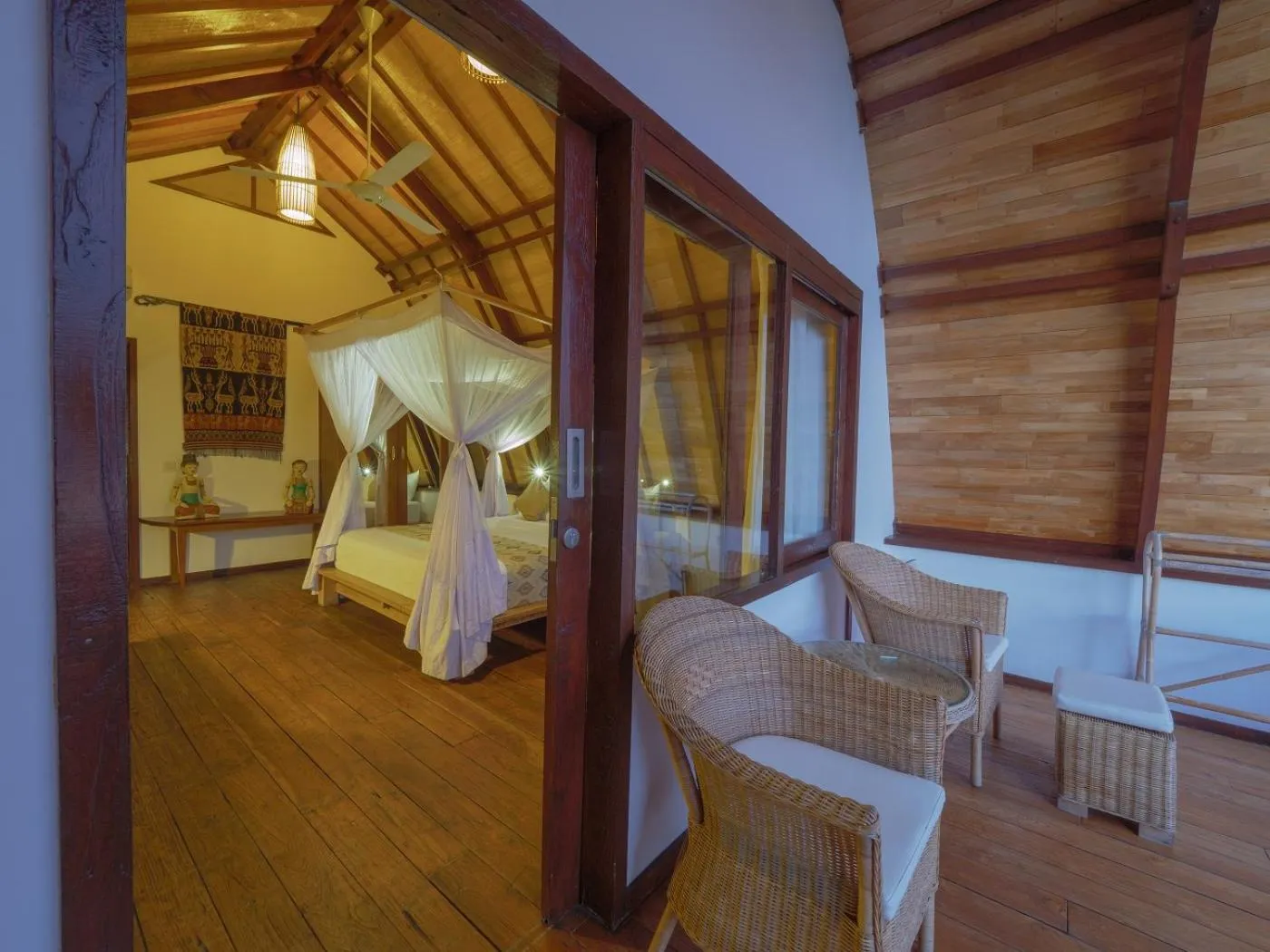 Balcony/Terrace, Bed in Komodo Resort