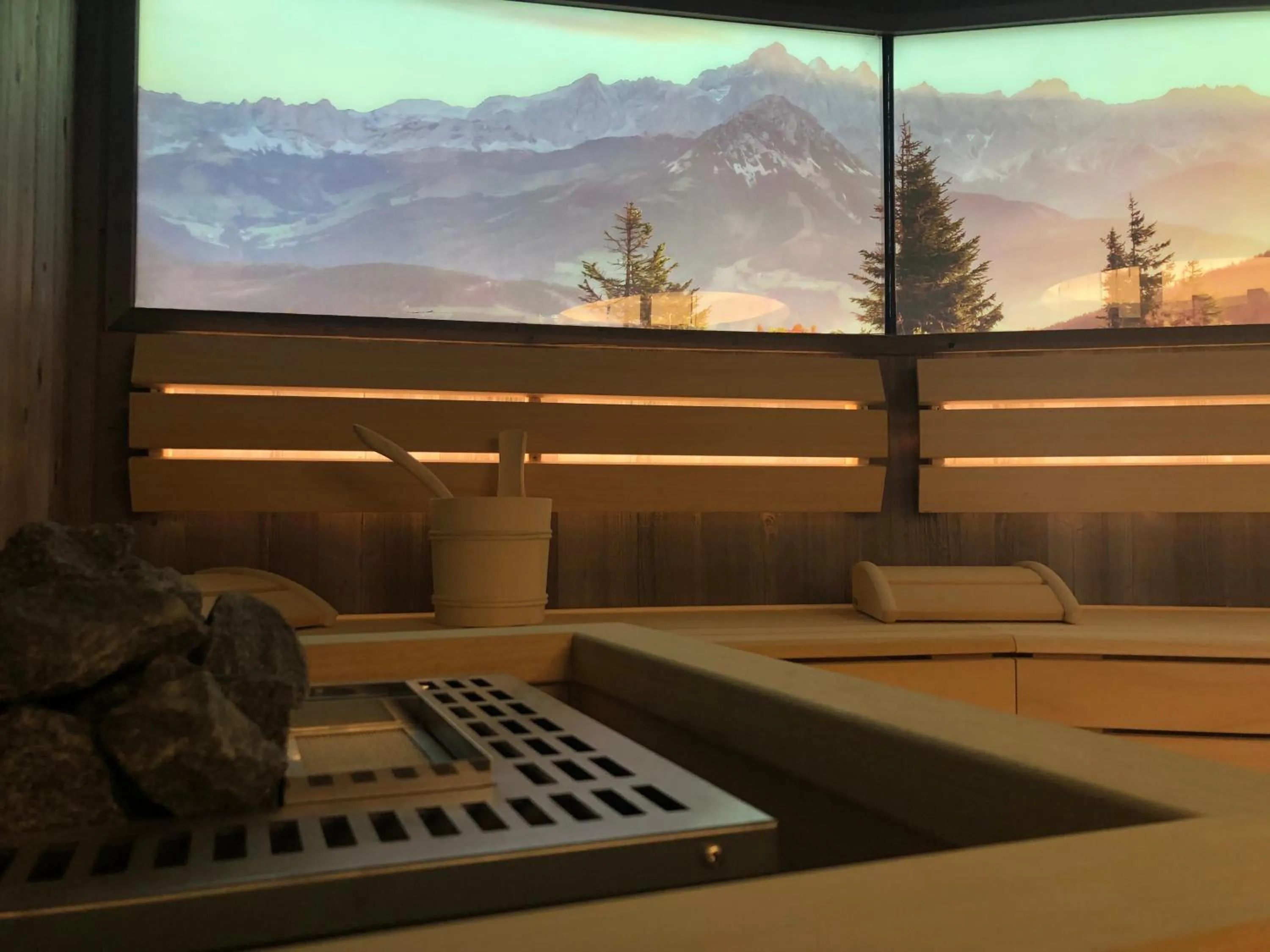 Sauna in meiZeit Lodge