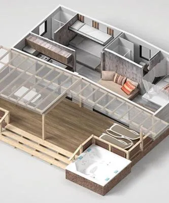 Photo of the whole room in La Rocca Camping Village